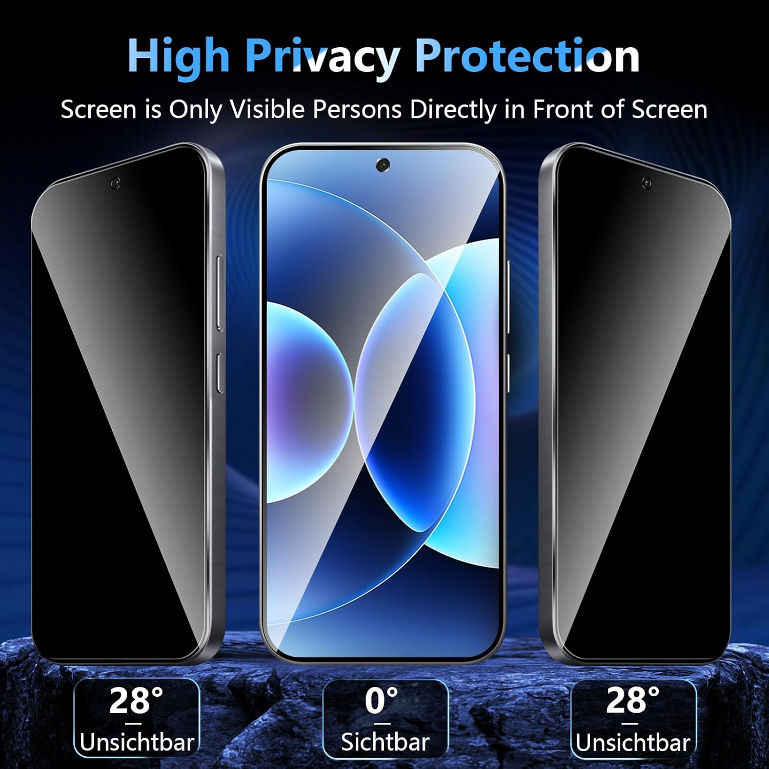 Thumbnail 1 de LiiLaa Sichtschutz für Xiaomi 17 Pro Max – Auto-Installation, Full Screen Privacy Folie (2er Set)