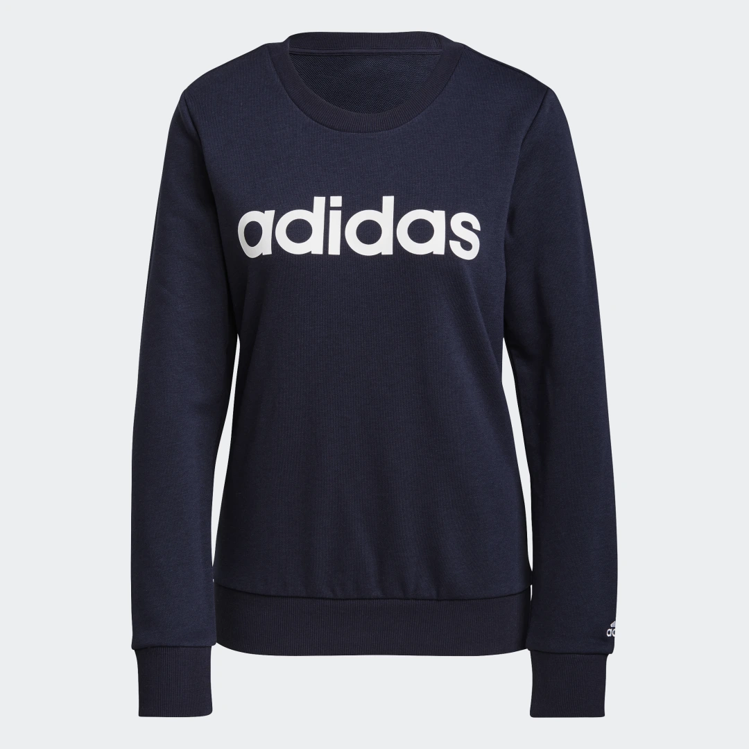 Detalle de Sudadera Essentials Logo de Adidas – Azul