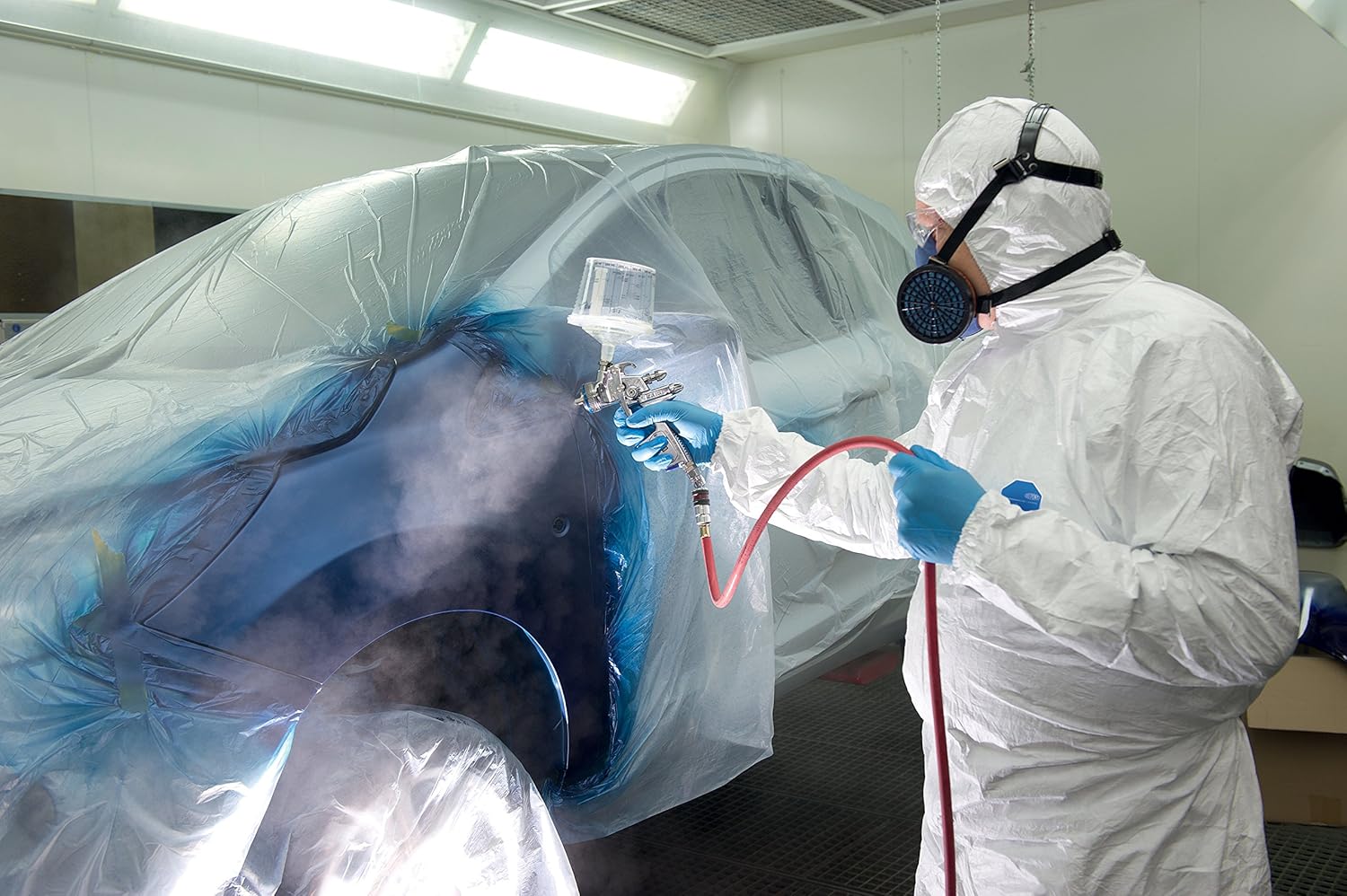 Detalle de DuPont Tyvek Classic Xpert Modello CHF5 Bianco 3XL – Tuta di protezione chimica certificata