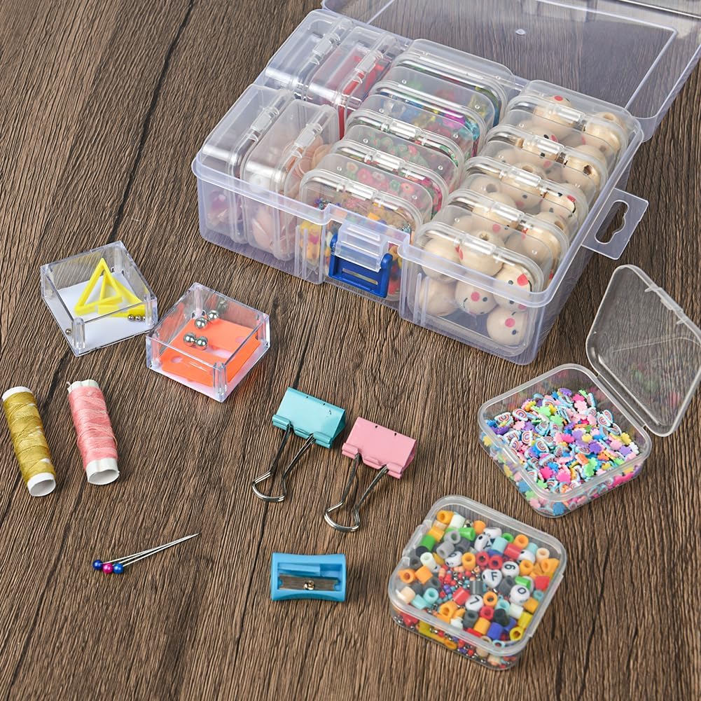 Detalle 2 de AUAUY 4754691 kralenorganizer met 30 transparante bakjes