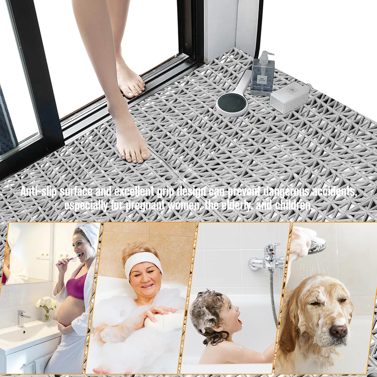 Thumbnail 5 de 12-Piece Interlocking Rubber Floor Tiles ⚙