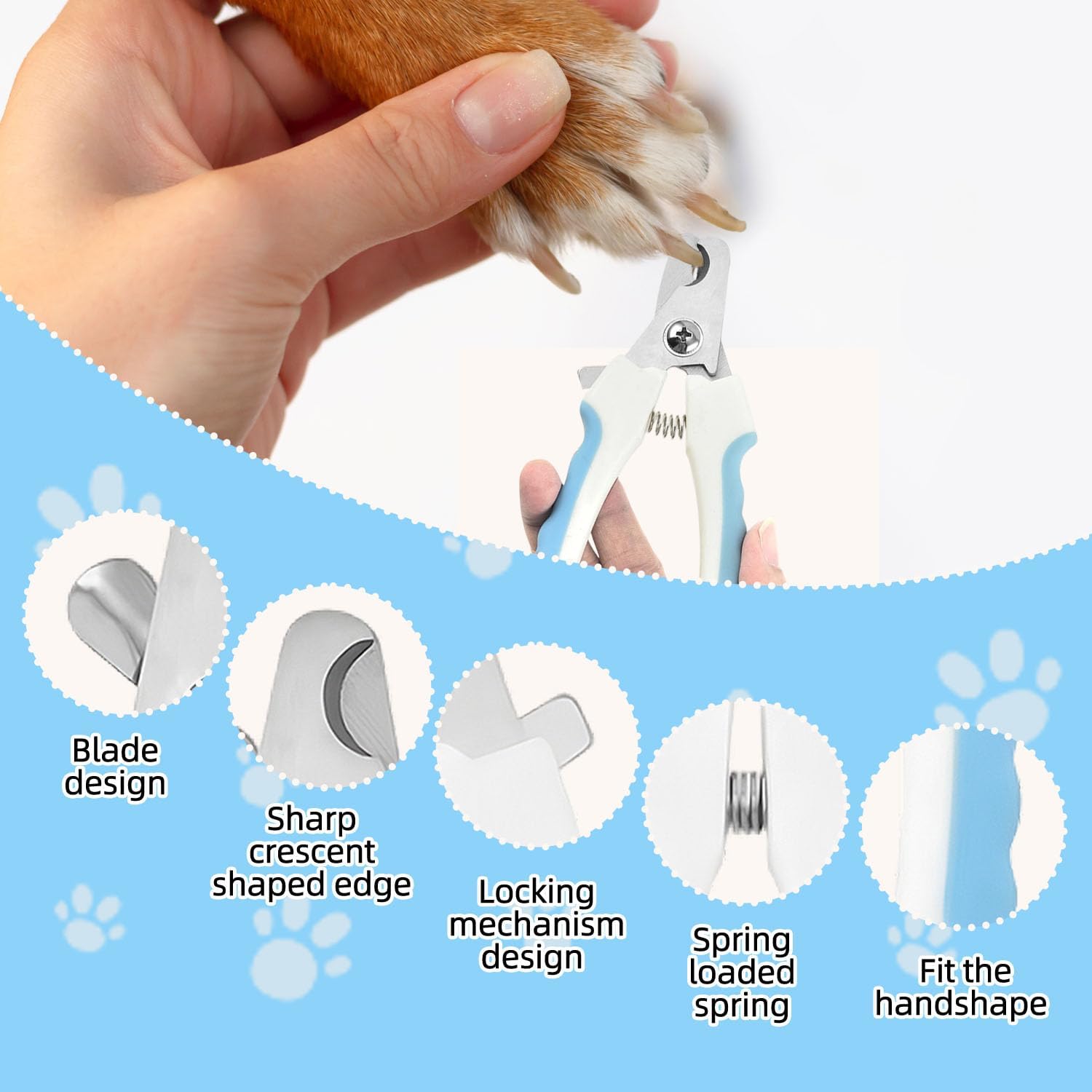 Thumbnail 2 de HWZENQZ Pet Nail Clippers With Nail File: Safety Lock, Protective Cover, and Universal Blade for All Dog Breeds