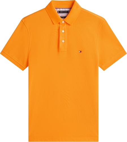Detalle 2 de Tommy Hilfiger Polo Ajustado 1985 para Hombre (Naranja) – Mw0Mw17771, talla XL