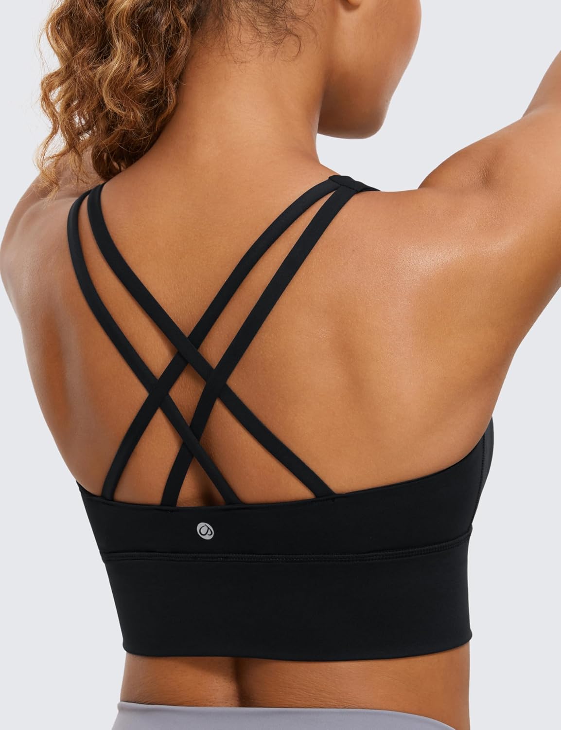 Detalle de CRZ YOGA reggiseno sportivo longline con spalline per donna, imbottitura rimovibile
