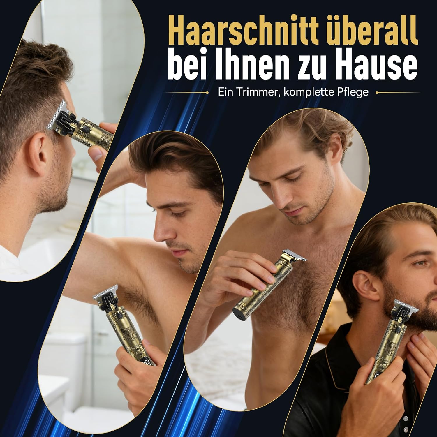 Thumbnail 5 de Haarschneidemaschine & Barttrimmer Herren Profi Set mit LED Anzeige – USB-C Aufladung, T-Scherkopf