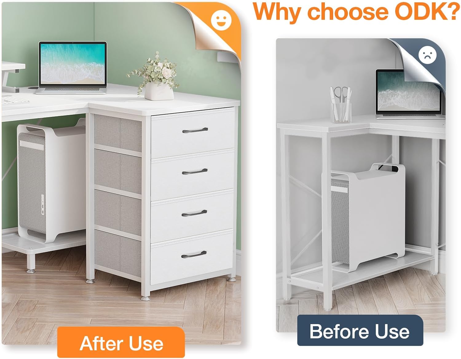 Thumbnail 5 de ODK Corner Desk 140x80cm L-Shaped