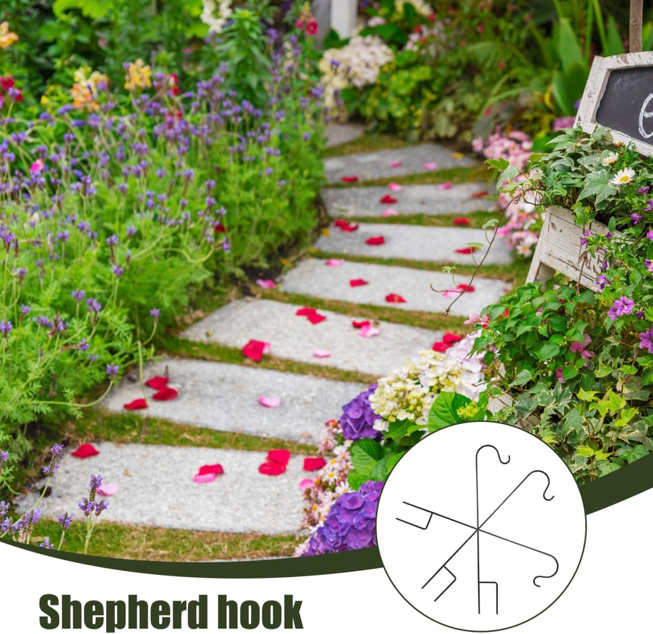 Thumbnail 6 de Milisten Shepherd Hook 16.54in Garden Hooks