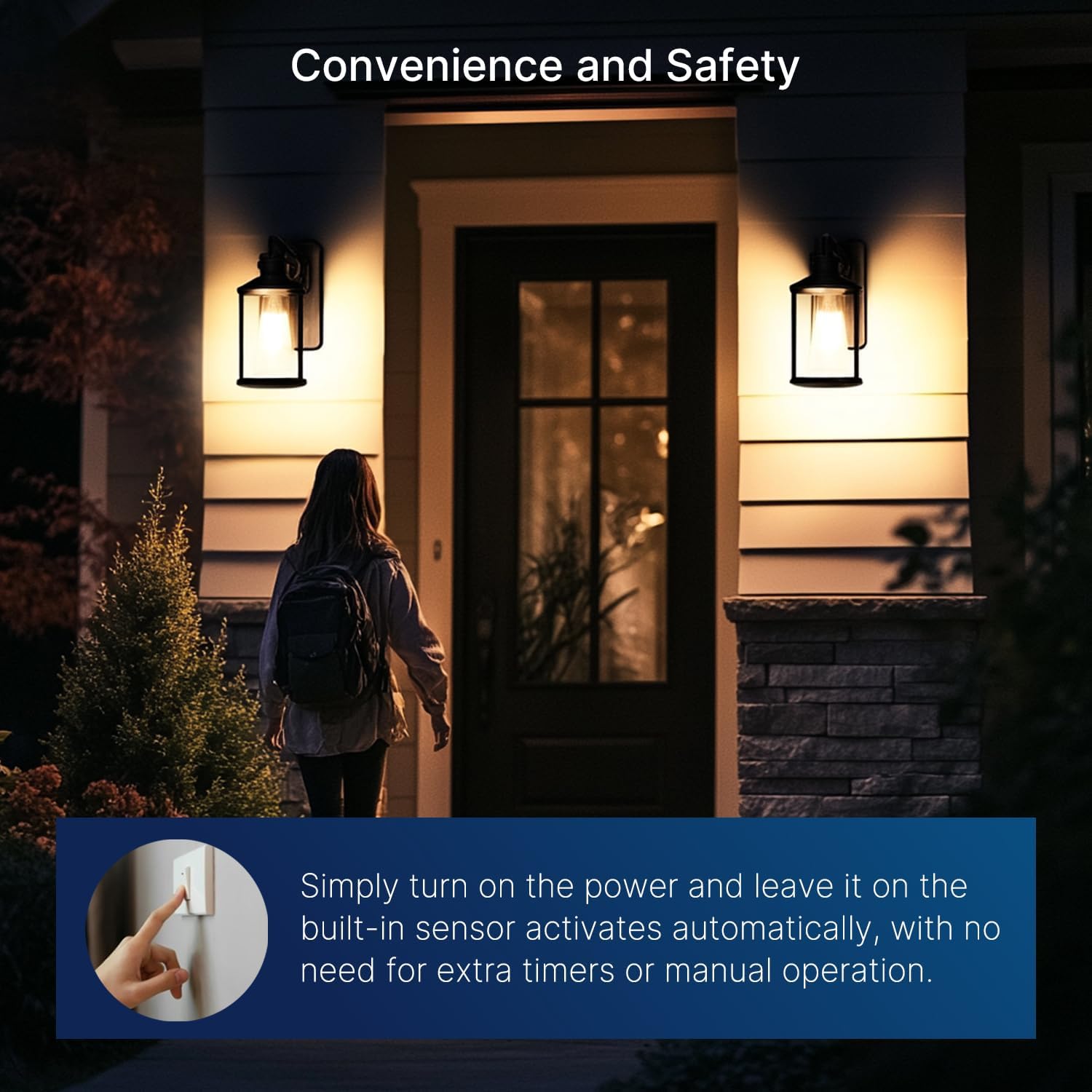 Detalle 2 de FLSNT ST19 Dusk-to-Dawn Outdoor LED Bulbs, 800 Lumens, 3000K, 2-Pack