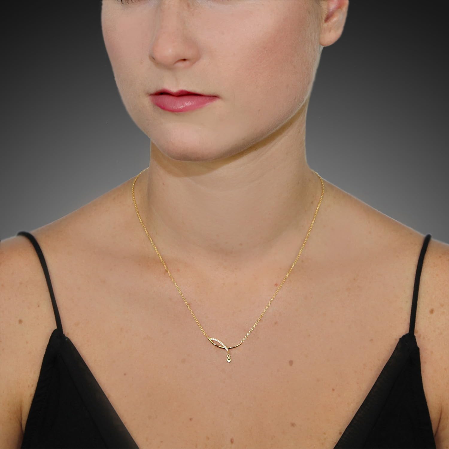 Detalle de Nobel Damen-Kette 925 Sterling Silber Rosegold Zirkonia – Feines Halskettchen mit AAA-Akkuratem Ihrem Look