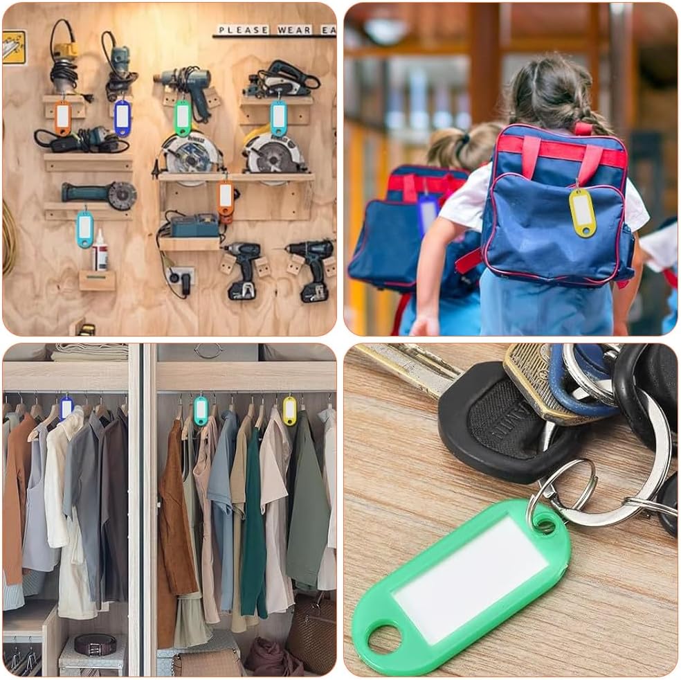 Thumbnail 5 de Munsesi 40Pcs Key Tags with Labels – 10 Colours Plastic Key Fobs for Easy Organisation