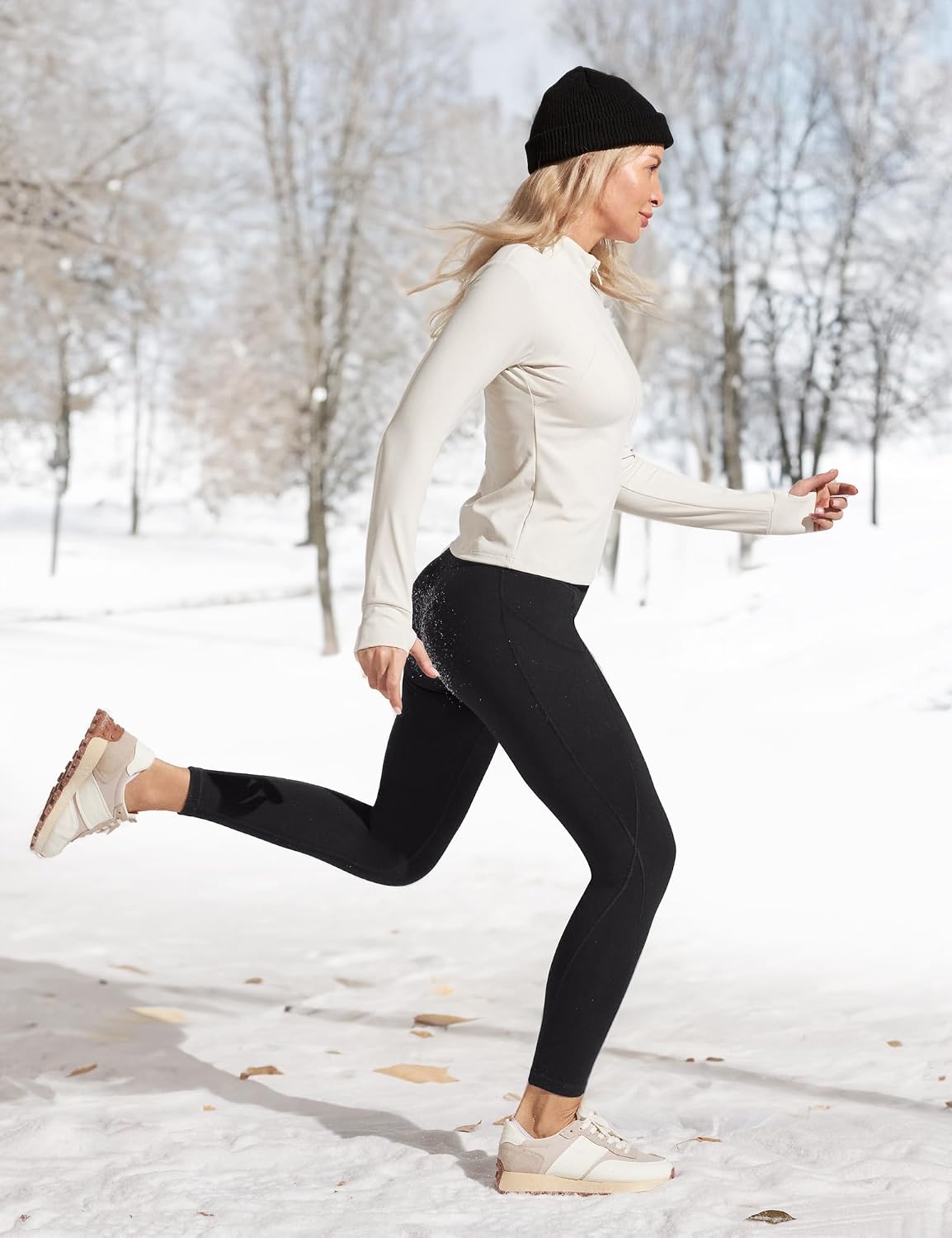Detalle de Ewedoos Women's Fleece-Lined Leggings