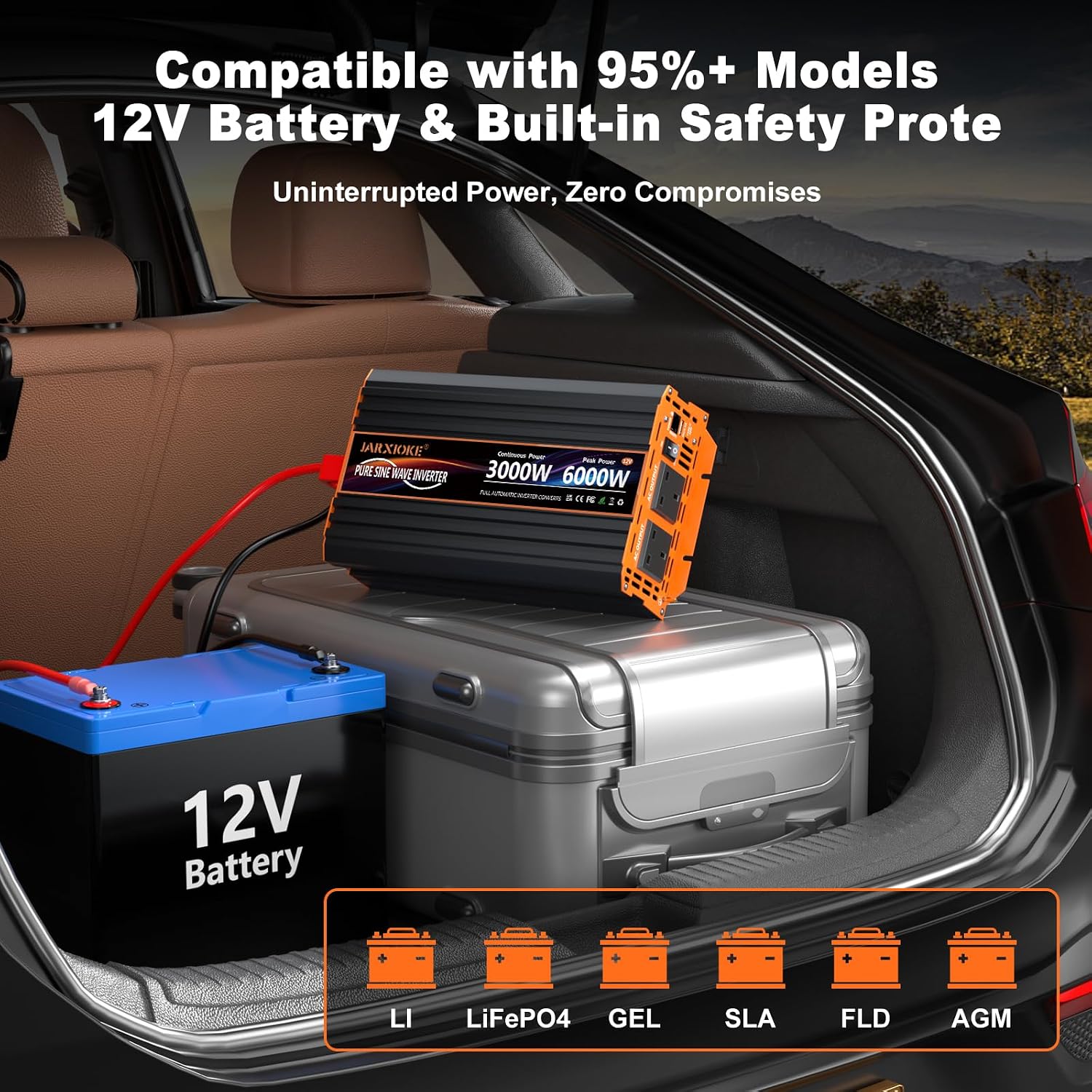 Detalle 2 de JARXIOKE 3000W pure sine power inverter
