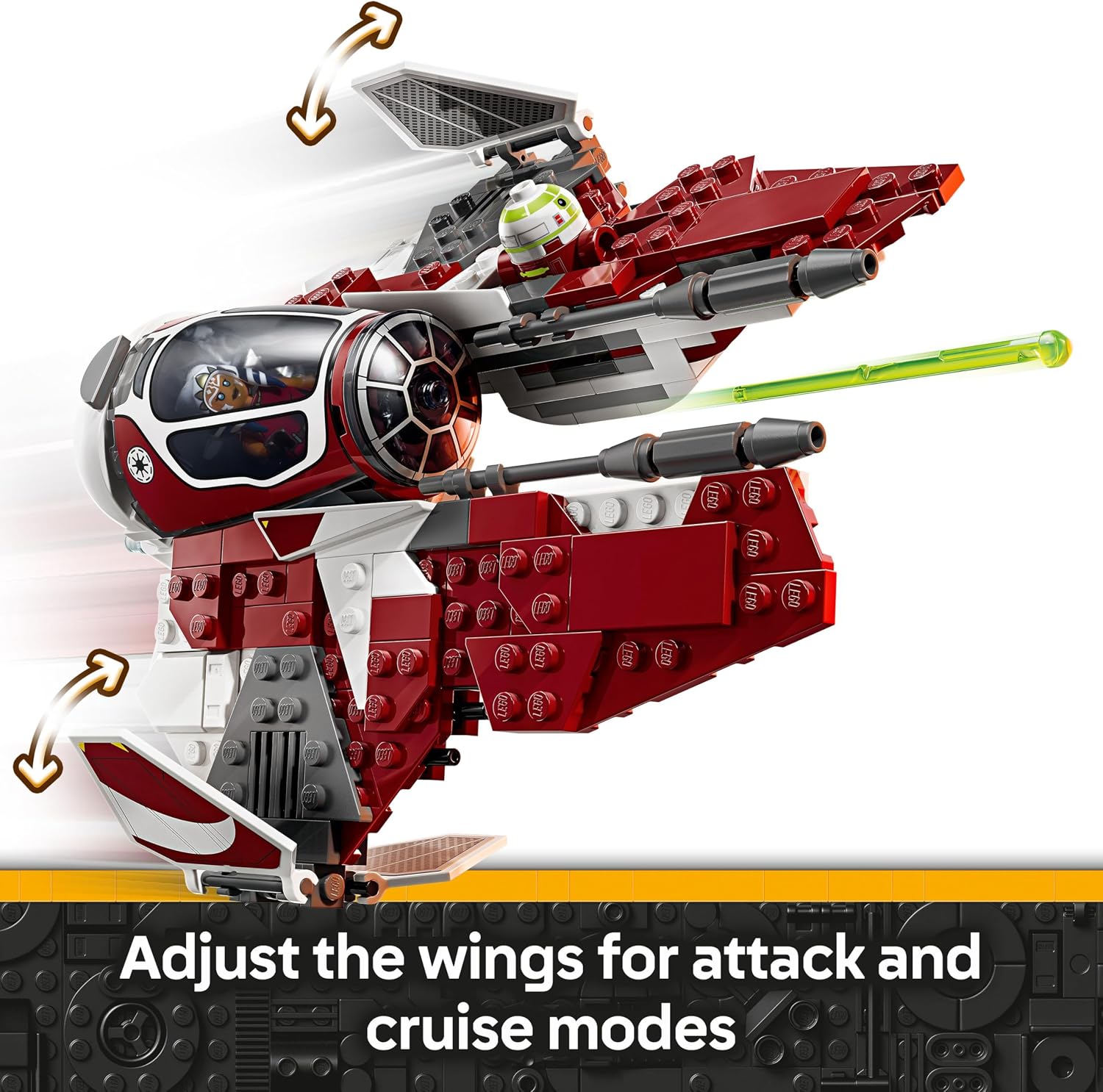 Detalle de LEGO Star Wars: Ahsoka’s Jedi Interceptor 75401 – Build, Play, and Reimagine Clone Wars