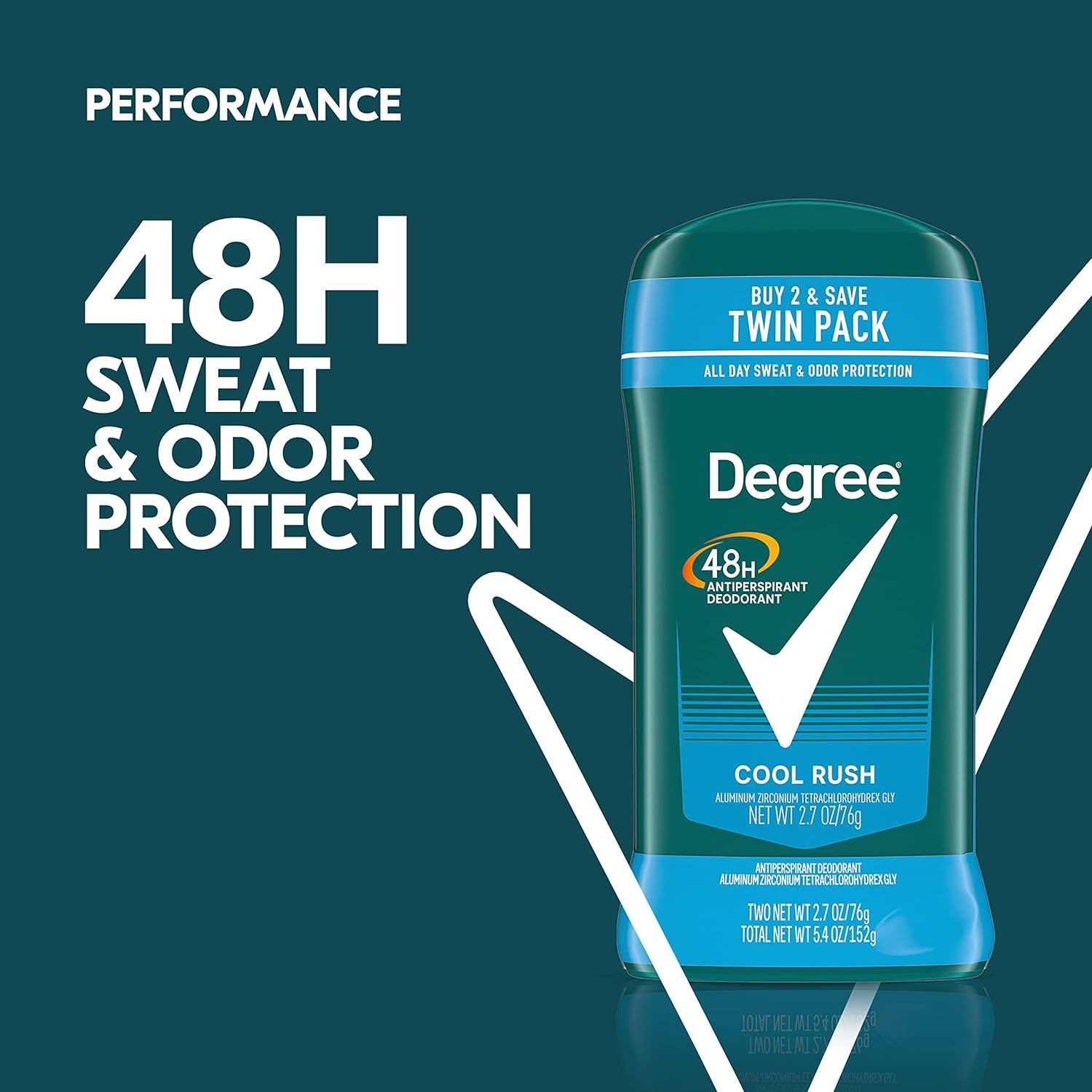 Thumbnail 6 de Degree Men Original Cool Rush Antiperspirant Deodorant Twin Pack (48-Hour Protection), 2.7 oz