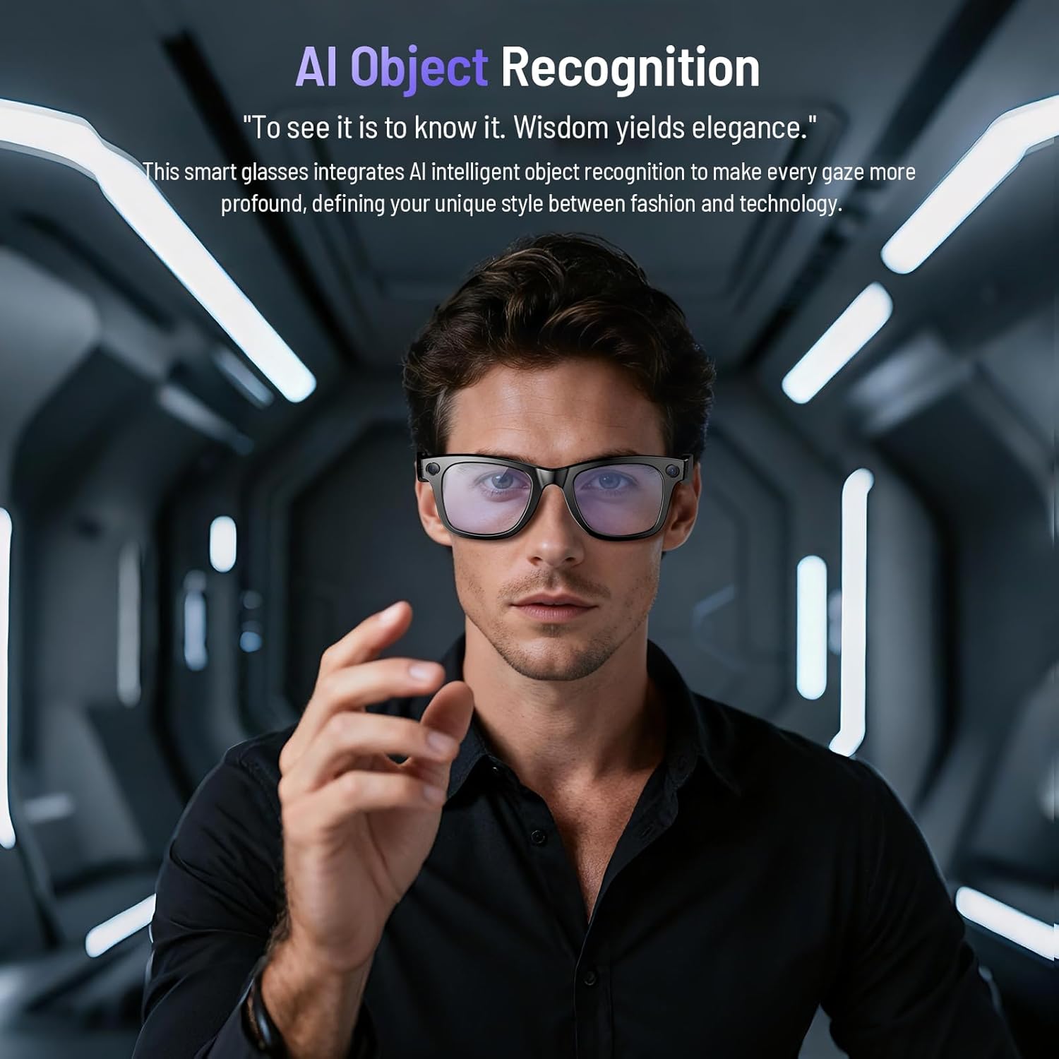 Detalle 1 de Ai Smart Glasses 8MP Camera