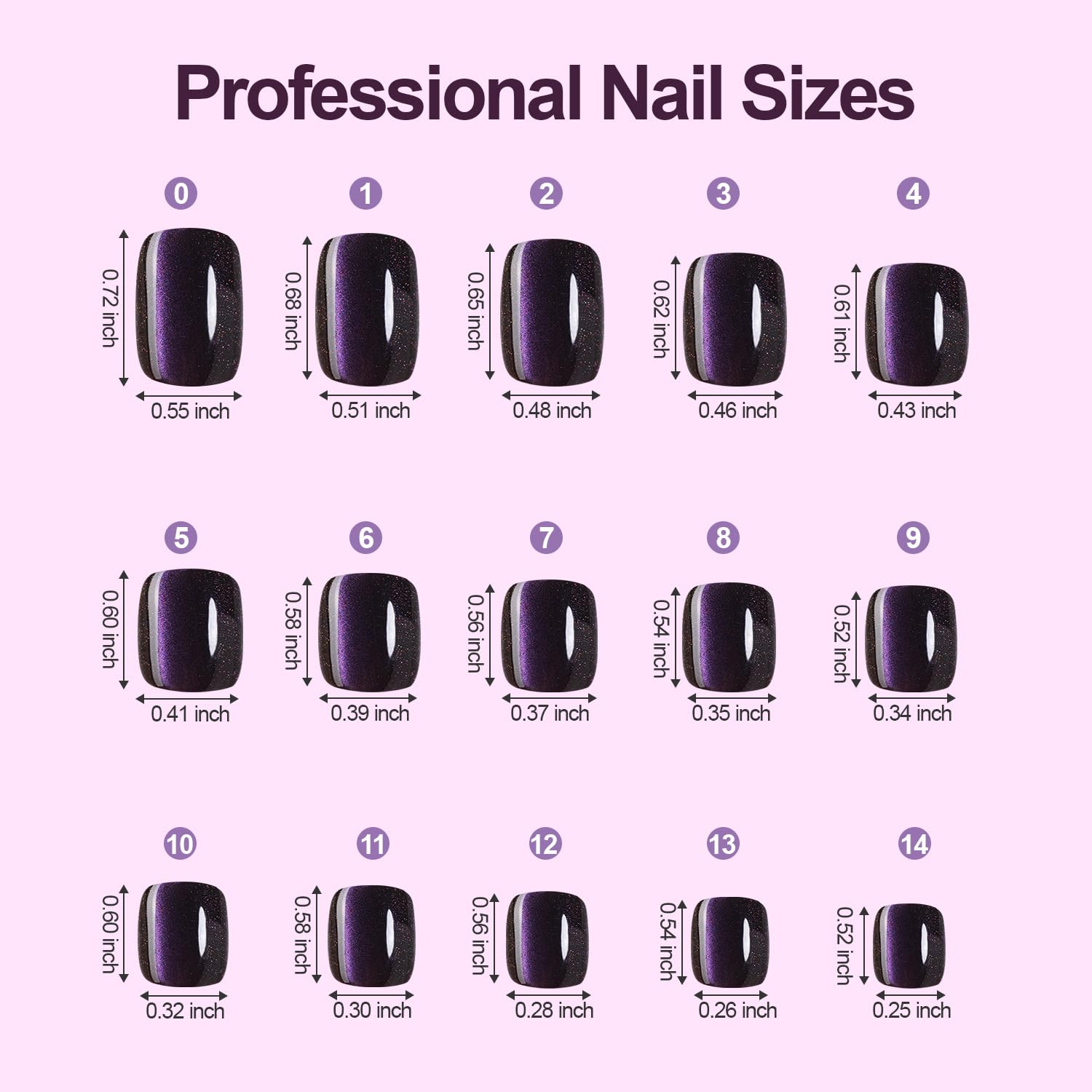 Thumbnail 5 de Plauva Cat Eye Press On Nails 150Pcs