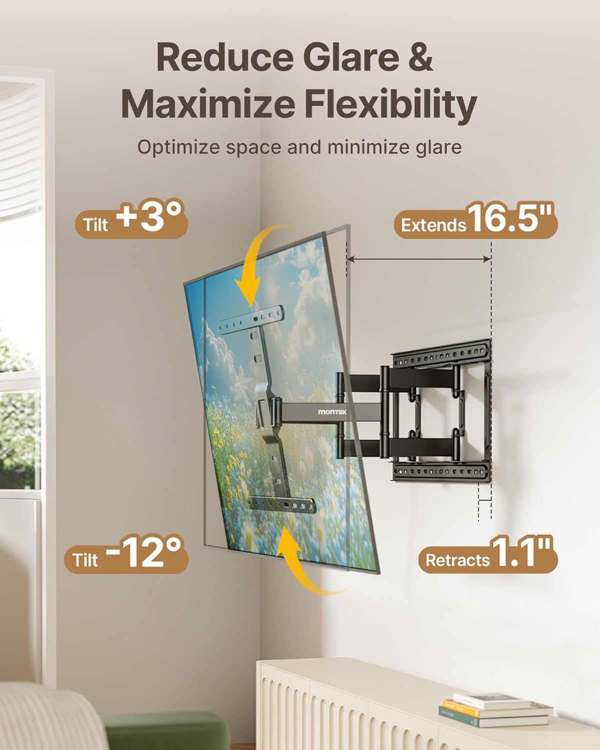 Thumbnail 6 de monTEK 1.1" Ultra Slim TV Wall Mount 37–75 in