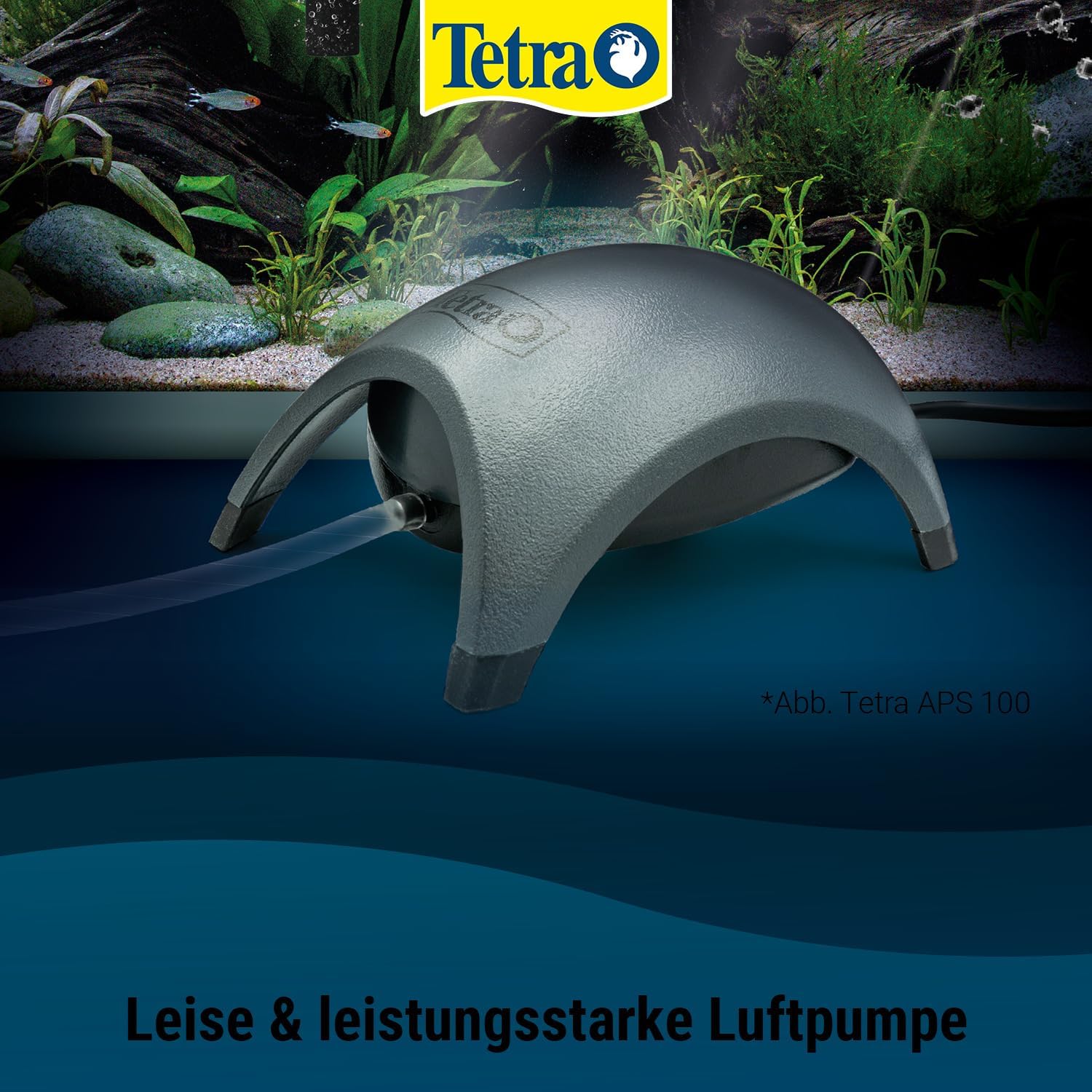 Detalle de TETRA APS 150 – Pompe à air pour aquarium de 80 à 150 L, silencieuse et réglable (jusqu’à 150 l/h)