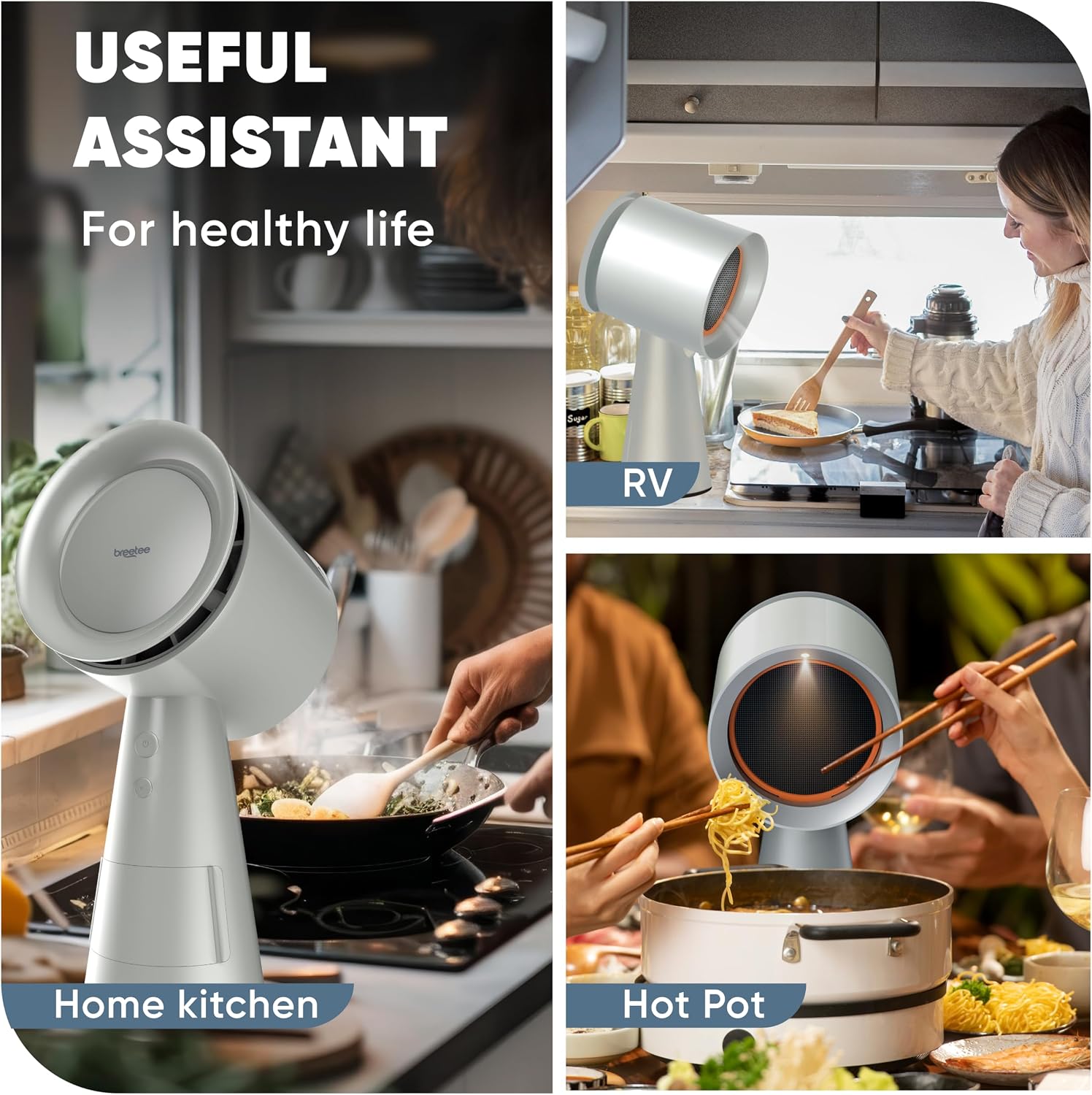 Detalle 2 de Breetee AH003(F6) Portable Range Hood with 5-Layer Filter and 3 Speeds