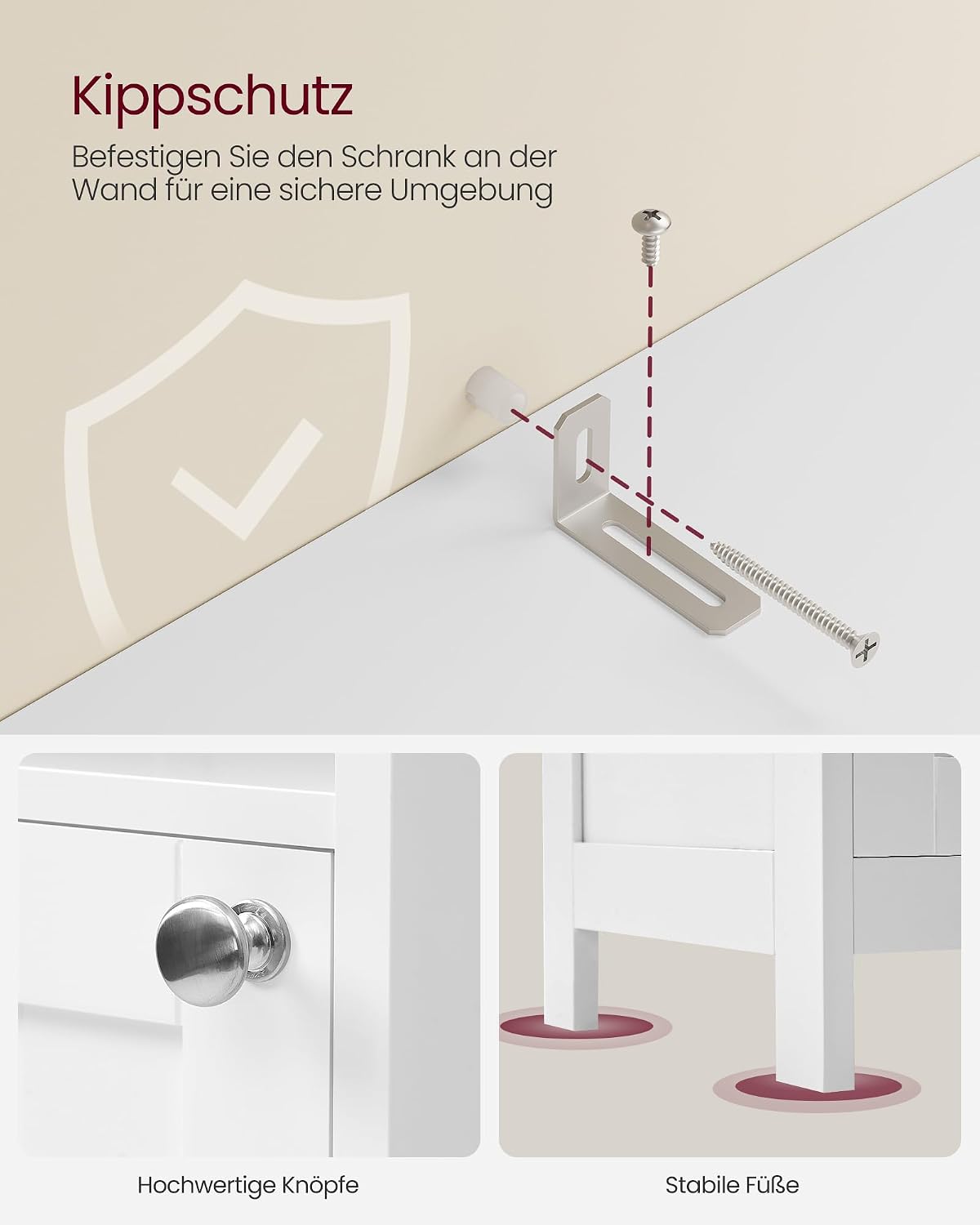 Thumbnail 6 de VASAGLE BBC566W03 Badschrank 170 cm