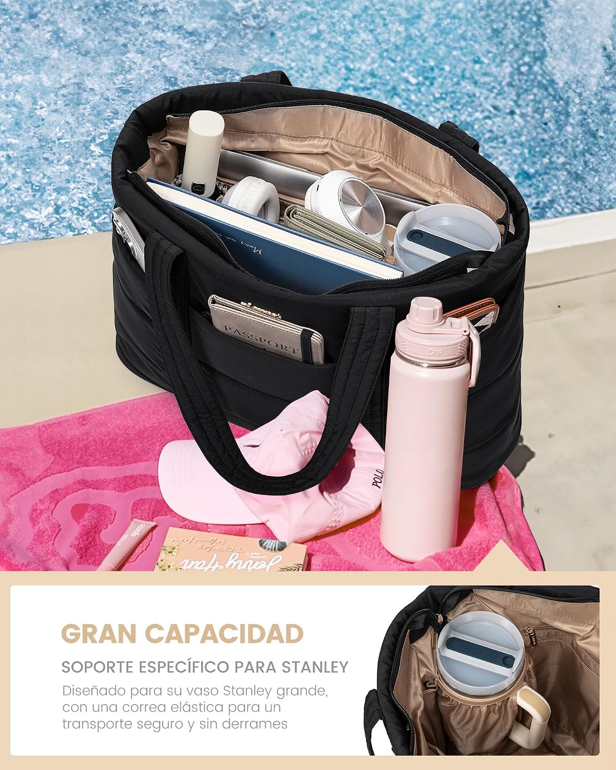 Detalle de LOVEVOOK Bolso Mujer Grande para portátil 15,6"