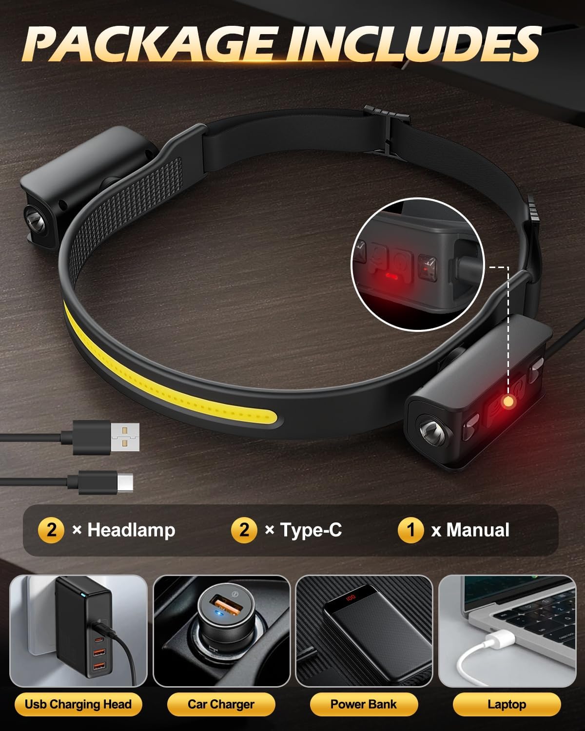 Thumbnail 5 de Tekwet Head Torch 2400mAh Rechargeable