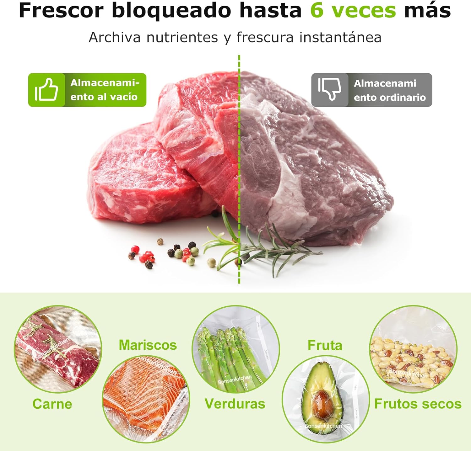 Thumbnail 4 de Bonsenkitchen VB41 28cm x 5m Bolsas envasar al vacío