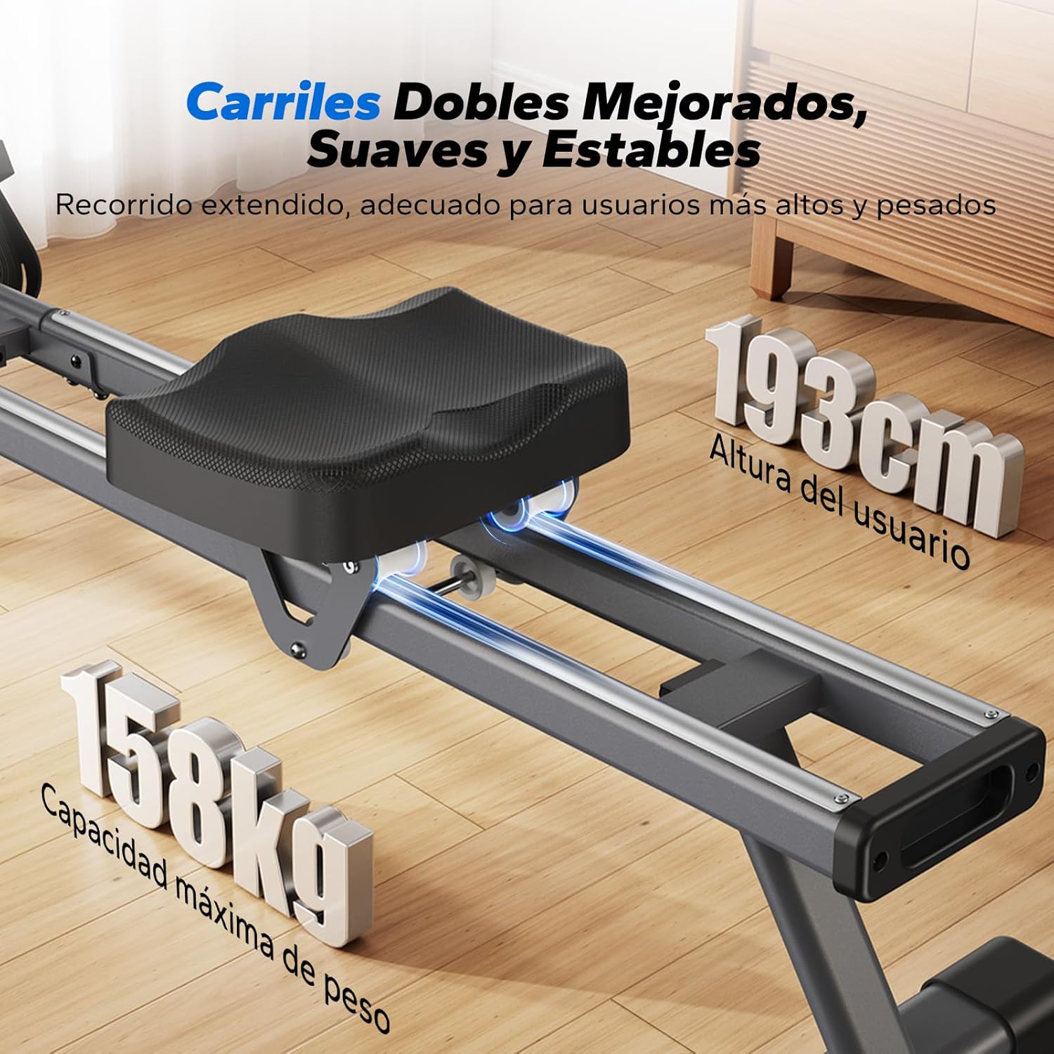 Thumbnail 2 de MERACH Máquina de Remo para Casa 158 kg