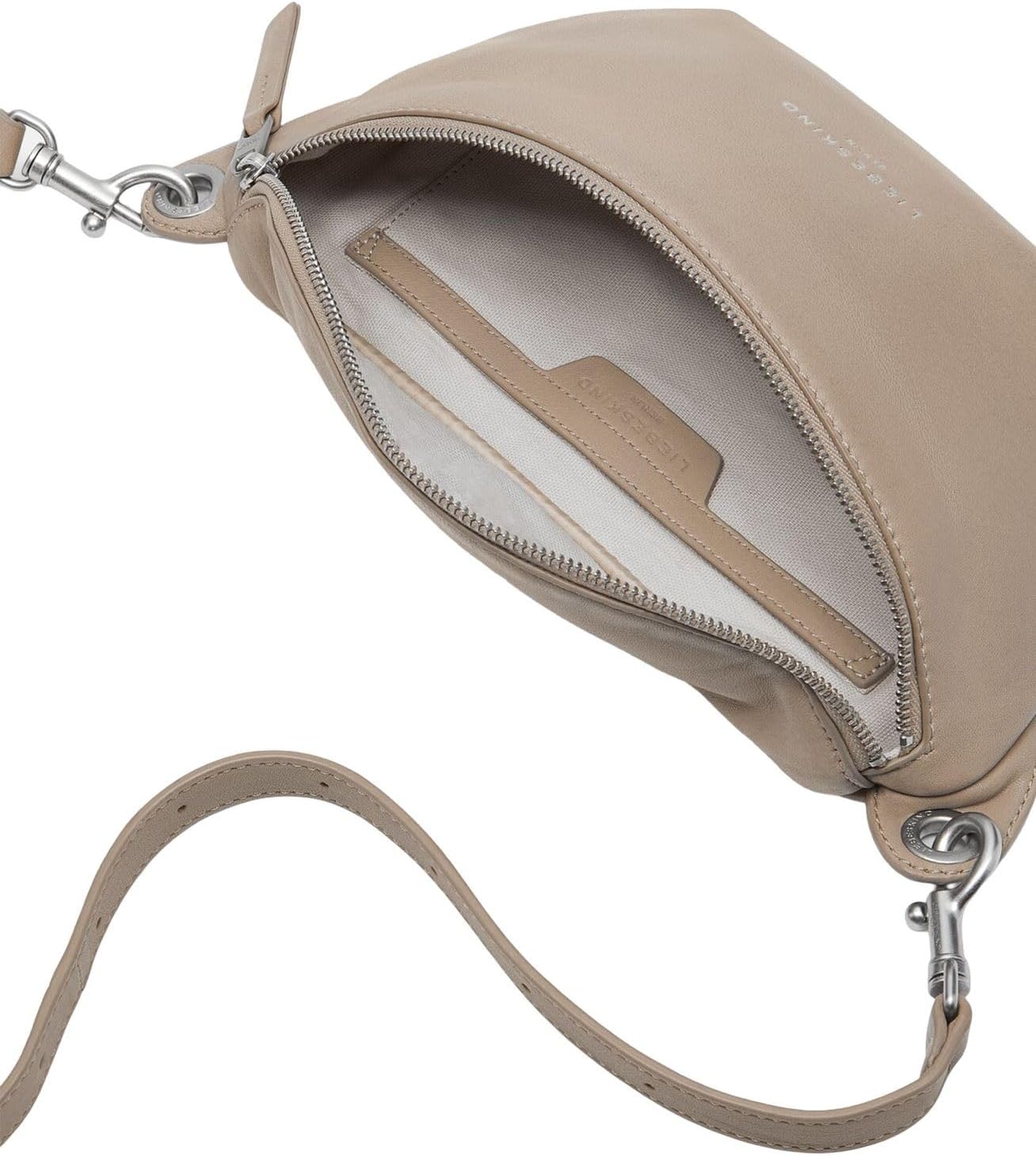 Detalle de Liebeskind Berlin Gürteltasche Tavia S – Leder Beltbag für Damen, 14 x 32 cm