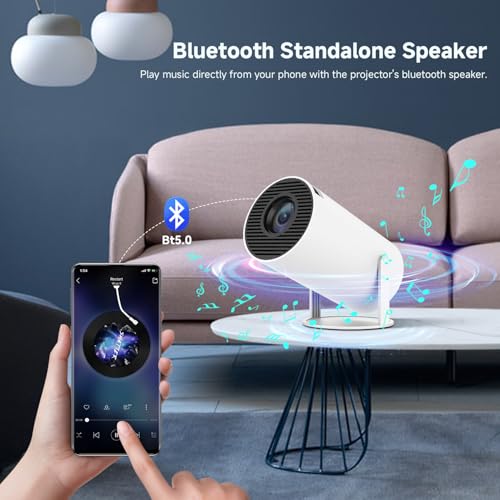 Detalle 2 de SUMTAB Mini Proyector 4K portátil con Android 11, WiFi 6 y Bluetooth 5.0