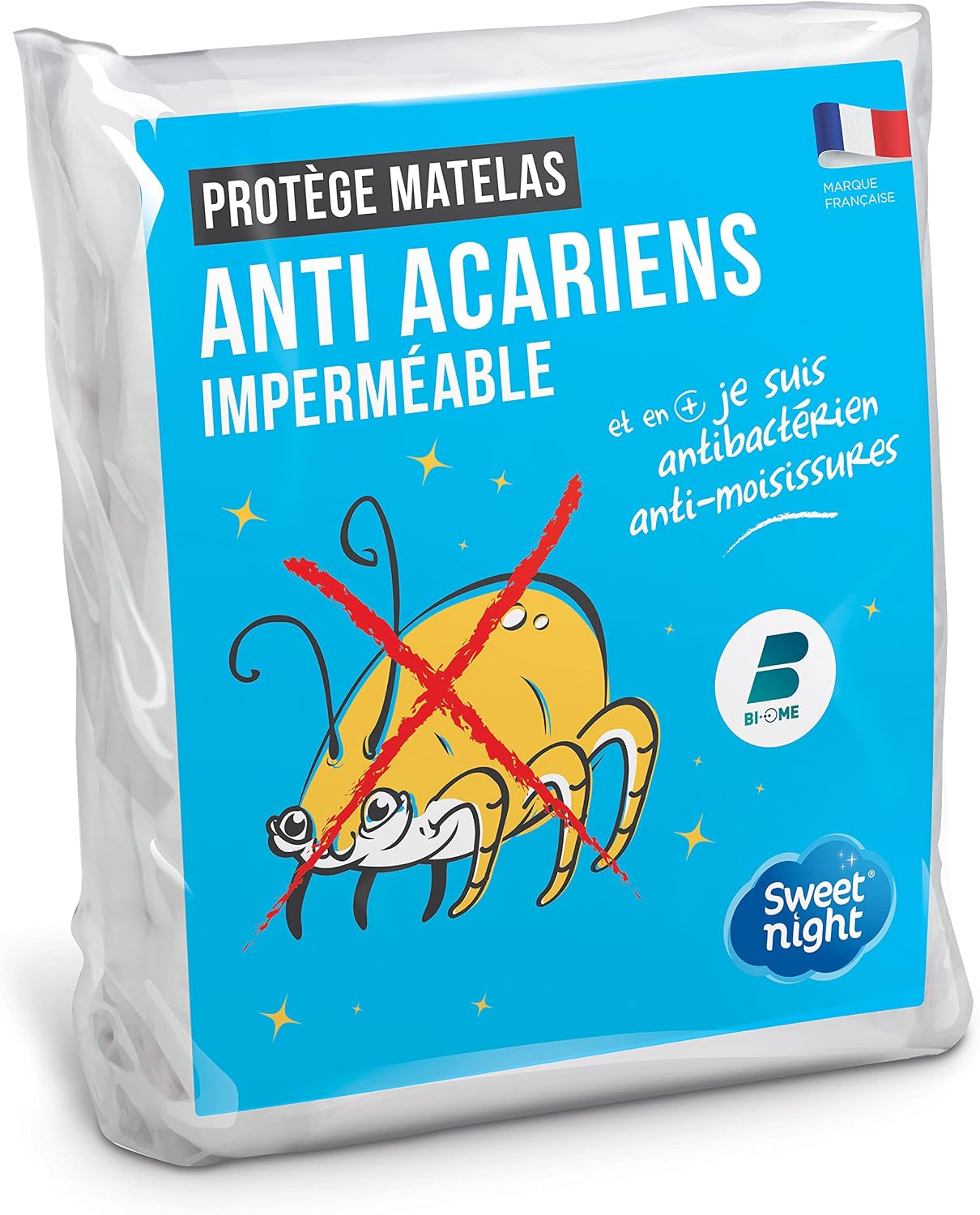 Detalle de Sweet Night Protège Matelas 2x80x200 cm – Alèse Imperméable et Anti-Acariens, Lit Articulé