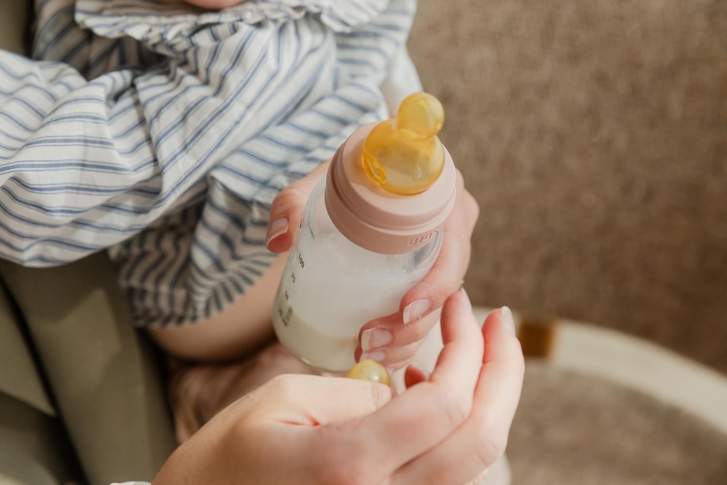 Thumbnail 4 de BIBS プラスチック哺乳瓶 270ml ブラッシュ｜天然ゴムラテックス乳首・ミディアムフロー・抗コリック