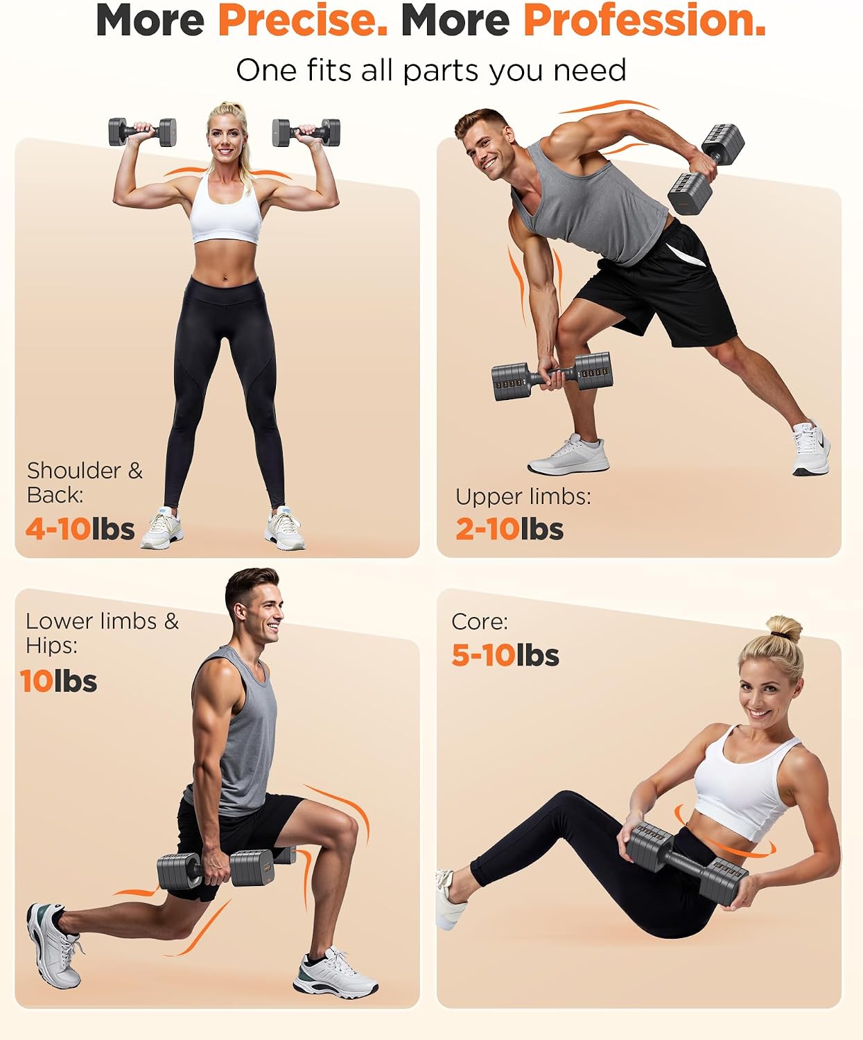 Detalle de FEIERDUN Adjustable Dumbbells DB3