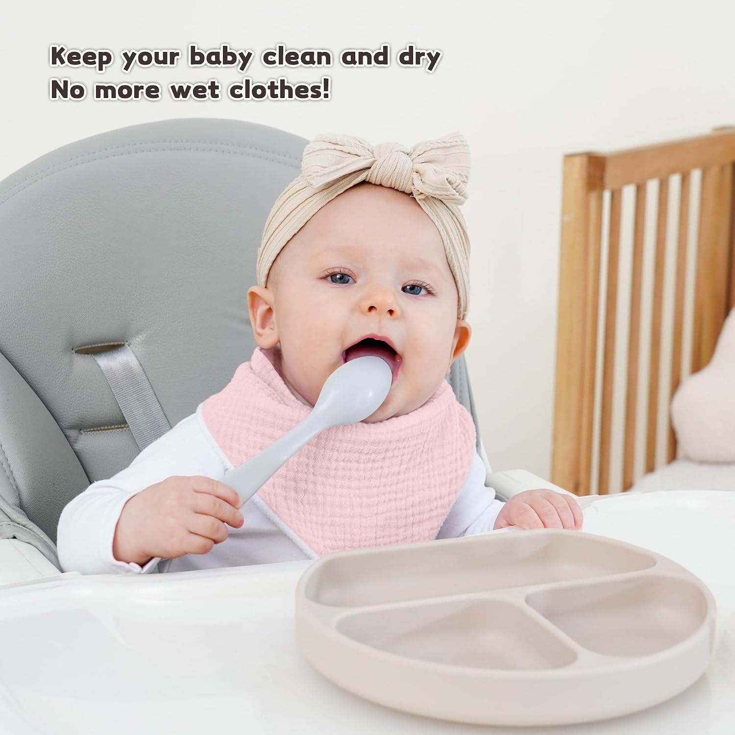 Detalle 2 de Susurration Muslin Baby Bibs