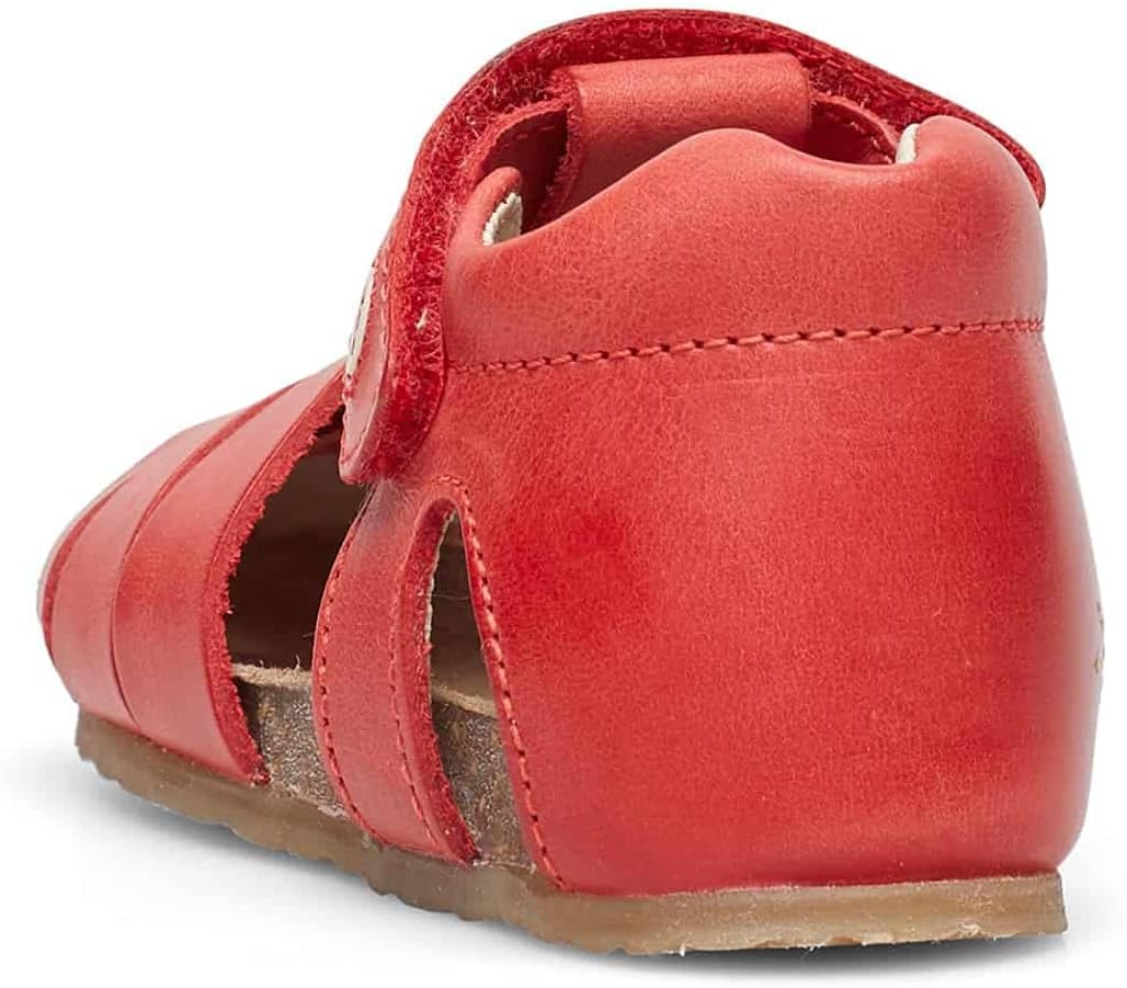 Detalle 2 de Falcotto Offene Sandale mit Herzmuster – Leder, Klettverschluss, Herzdesign