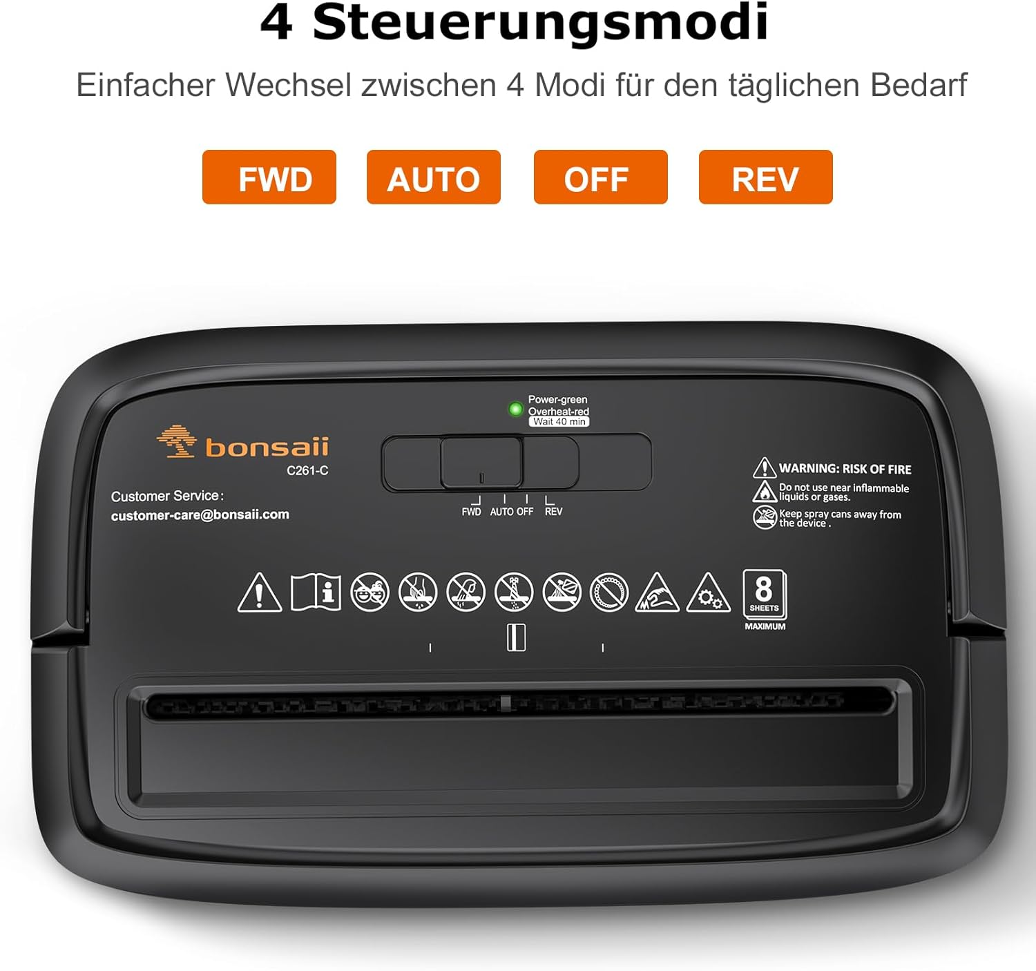 Thumbnail 3 de Bonsaii C261-C Aktenvernichter 8 Blatt 🗑️