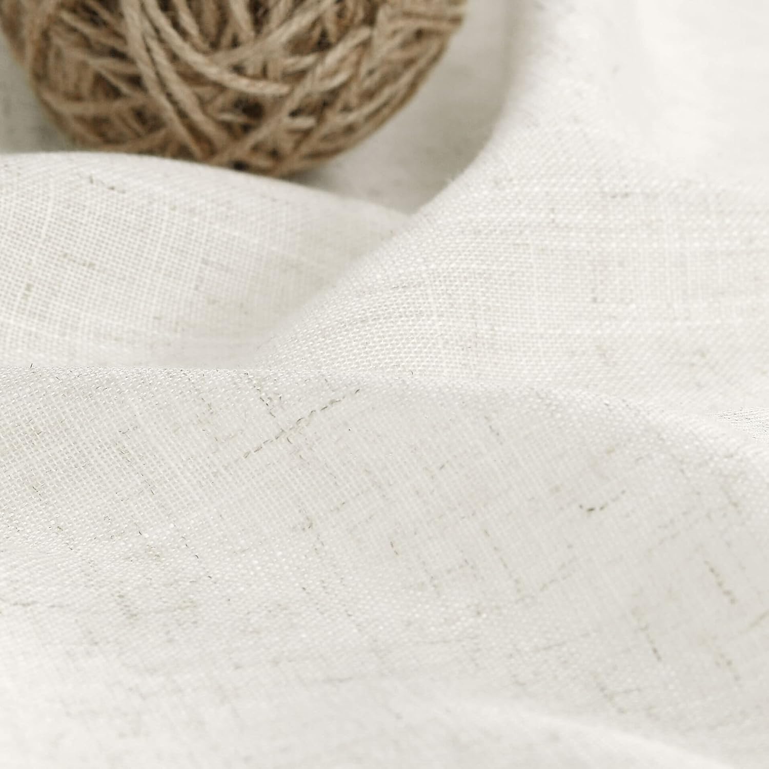 Thumbnail 4 de Cream Linen Back Tab Curtains 84 Inch 📐