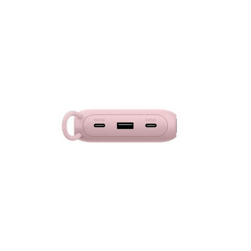 Detalle de Belkin BPB028HQPK BoostCharge Powerbank 20K Rosa: batería externa de 20000 mAh con pantalla