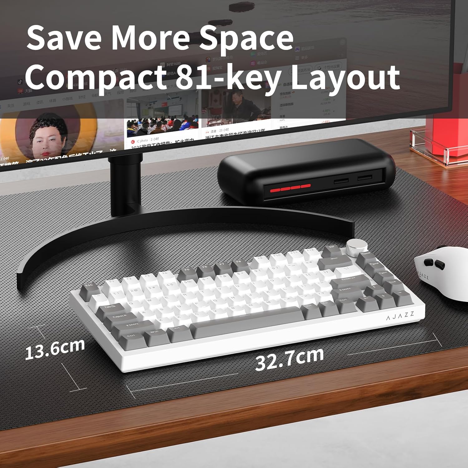 Thumbnail 3 de AJAZZ AK820 75% mechanische Tastatur mit Lautstärkeregler ⌨