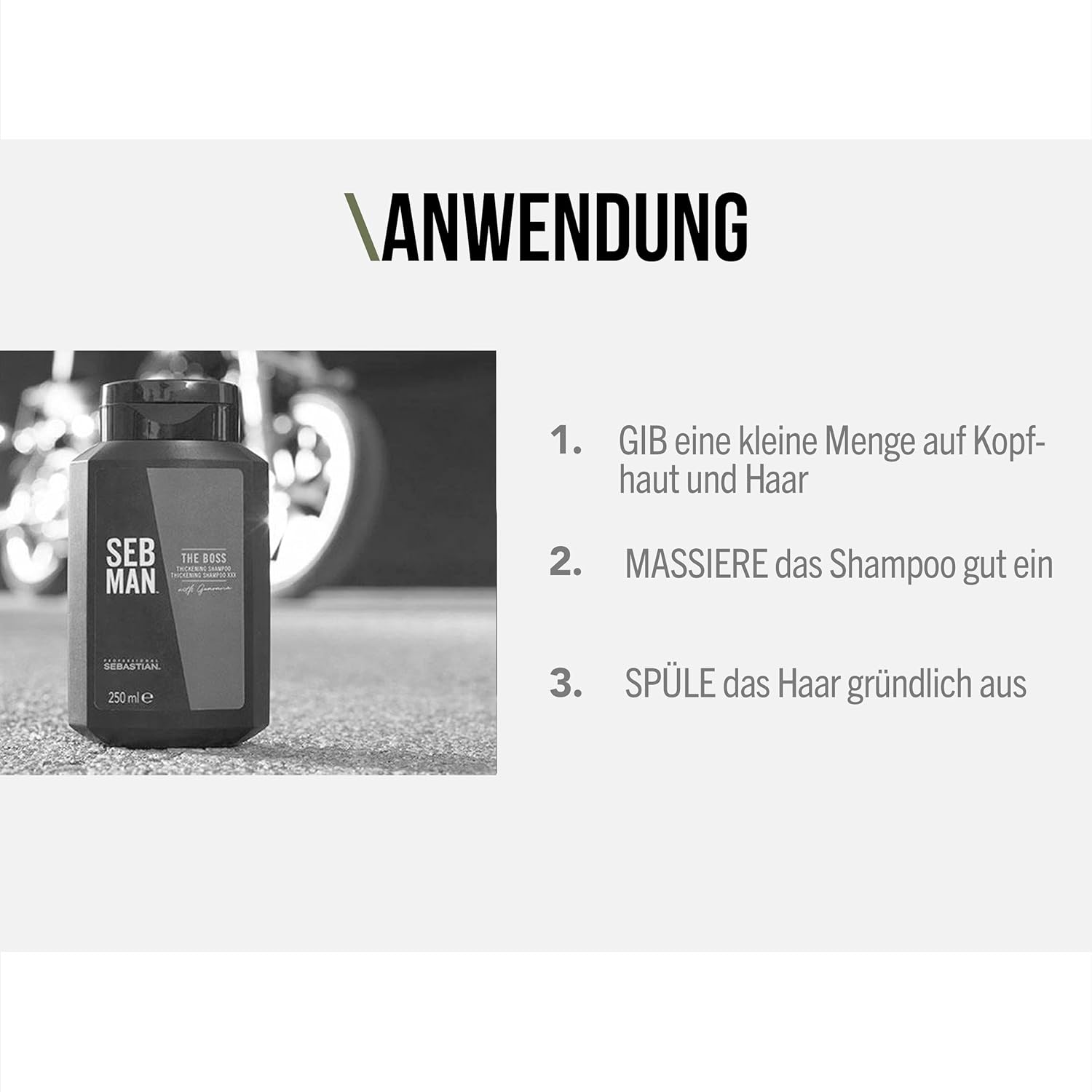 Thumbnail 1 de SEB MAN The Boss verdichtendes Volumenshampoo mit Guarana-Extrakt (250 ml)