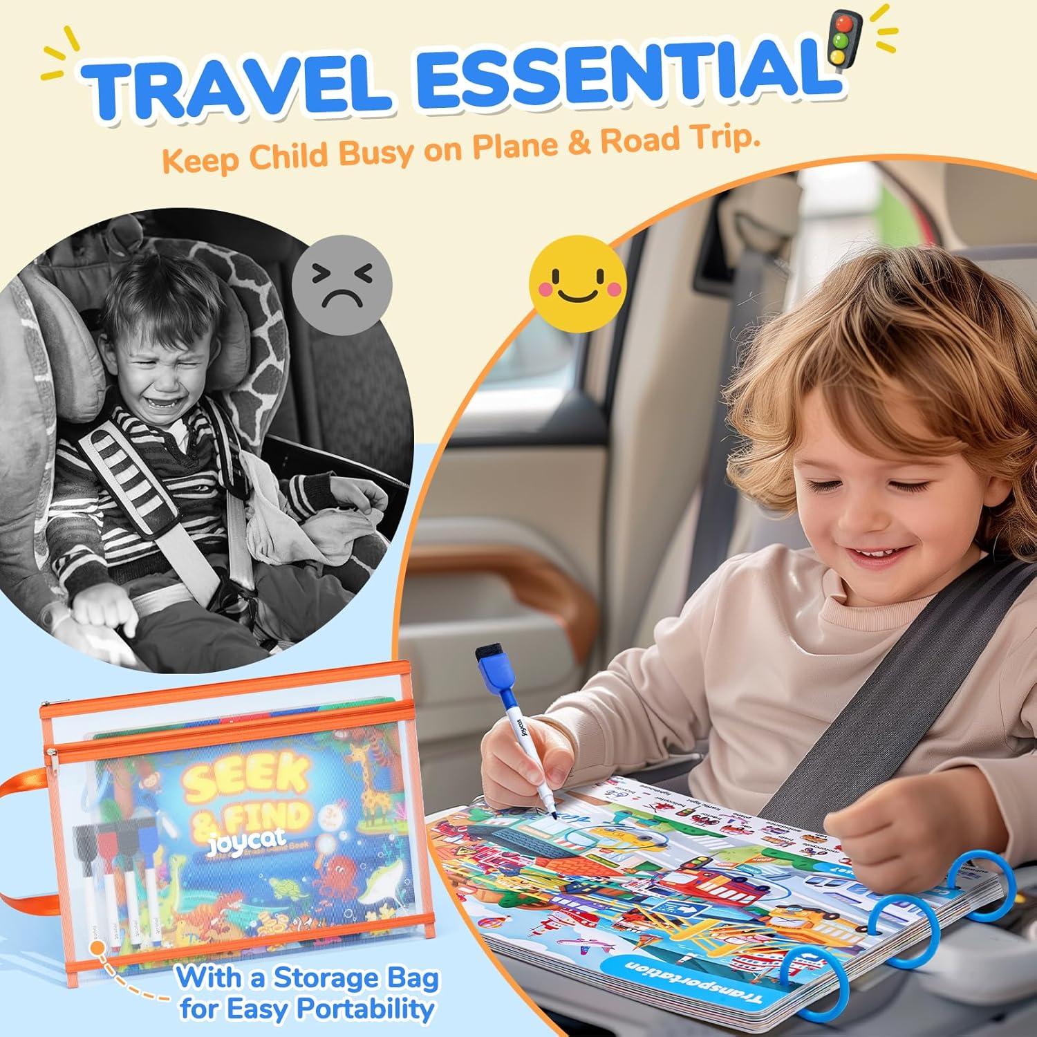 Detalle de JoyCat Seek & Find Game Book 15 themes
