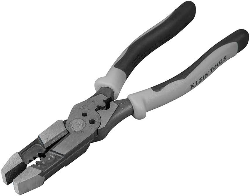 Detalle de Klein Tools J215-8CR: Pinza ibrida 3-in-1 per spellare, tagliare e crimpare (209 mm)