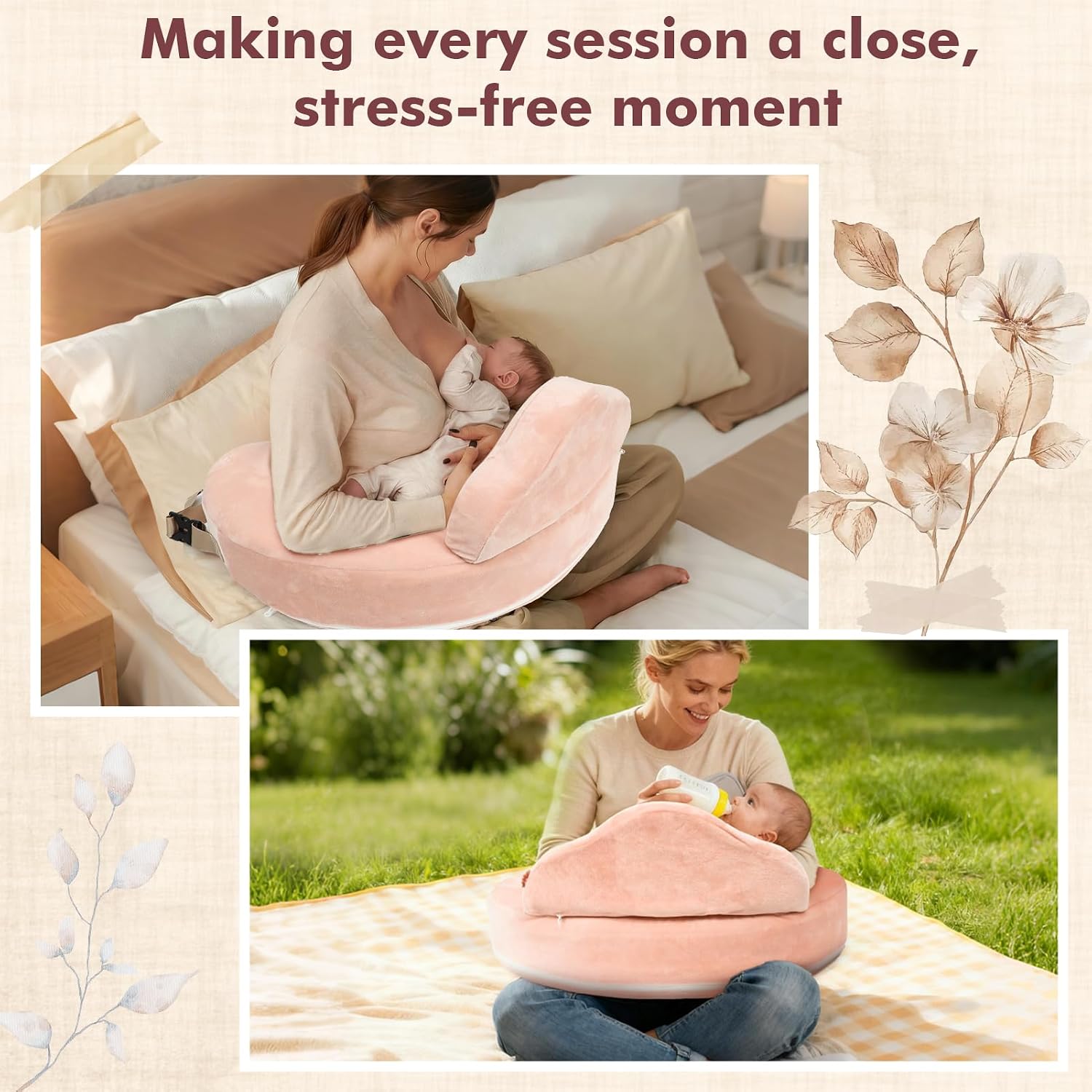 Thumbnail 5 de YGJT Nursing Pillow: Memory Foam Breastfeeding Support with Adjustable Waist Strap