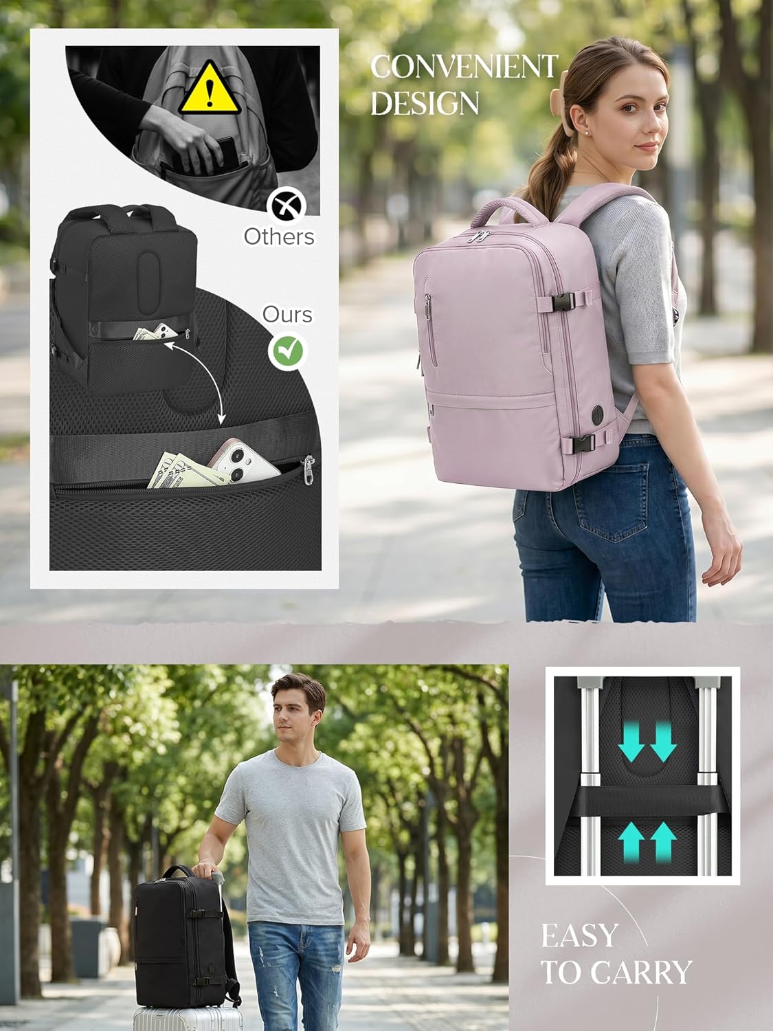 Detalle 2 de Hayayu Cabin Bags 22L Ryanair underseat bag