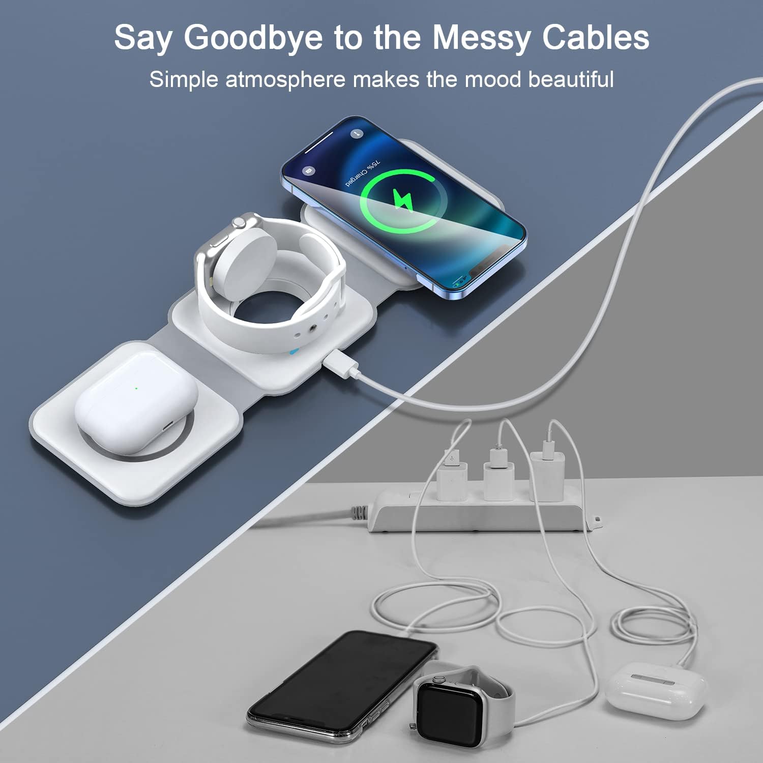 Thumbnail 3 de RTOPS Magnetic Travel 3-in-1 Wireless Charger