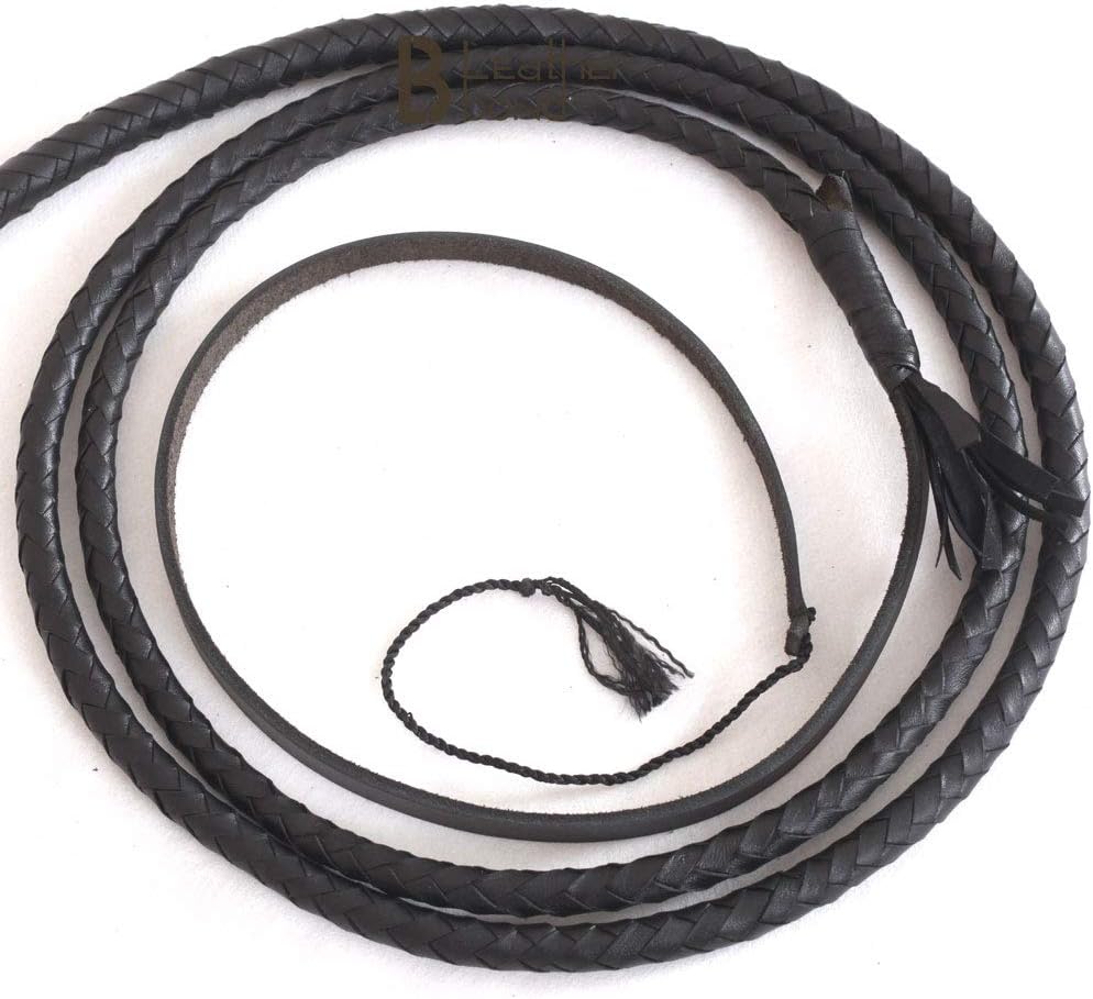 Detalle de Indiana Jones Style Bull Whip, bicz ze skóry bydlęcej, 8 splotów, 1,2 m