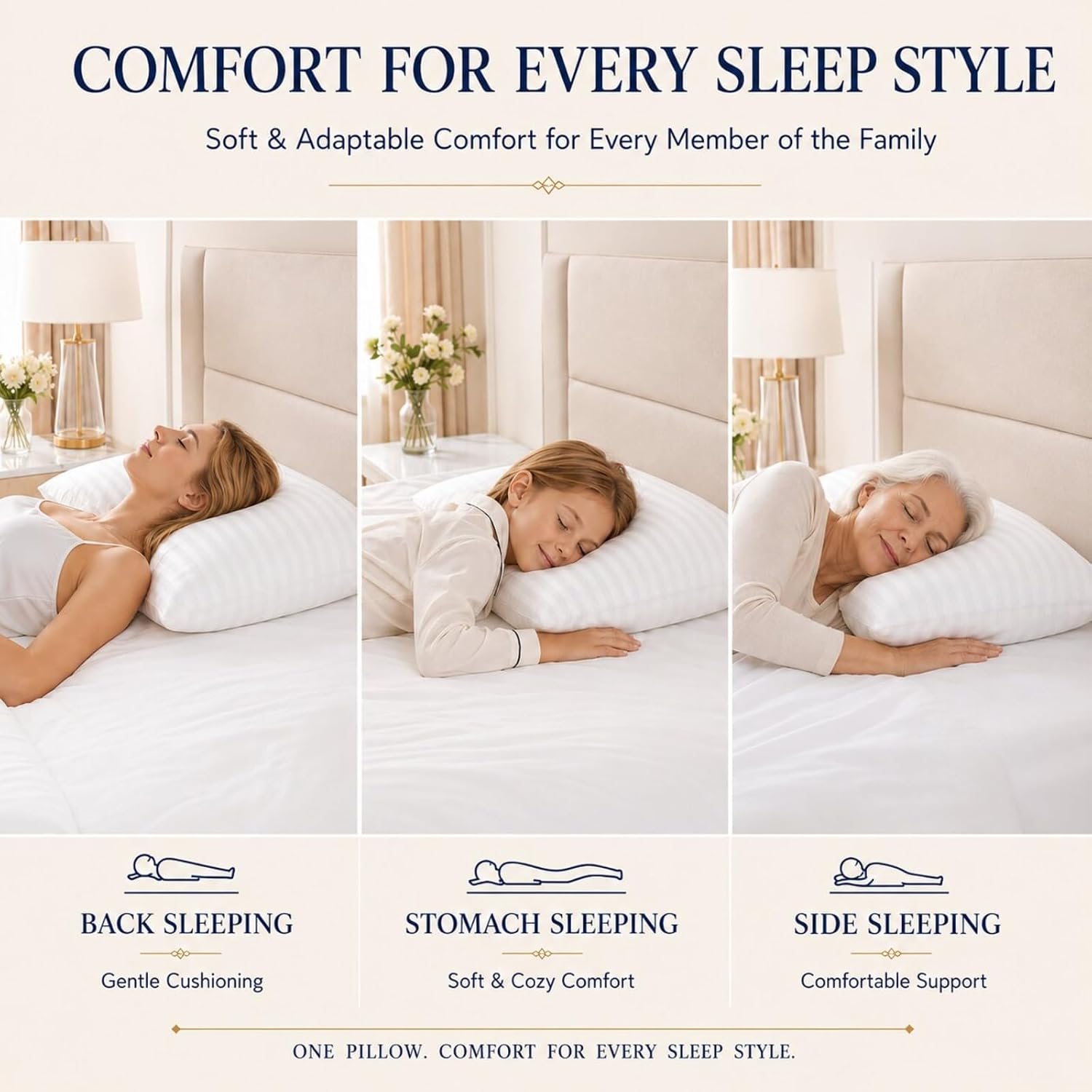 Thumbnail 4 de CozyLux Bed Pillows, Queen Size