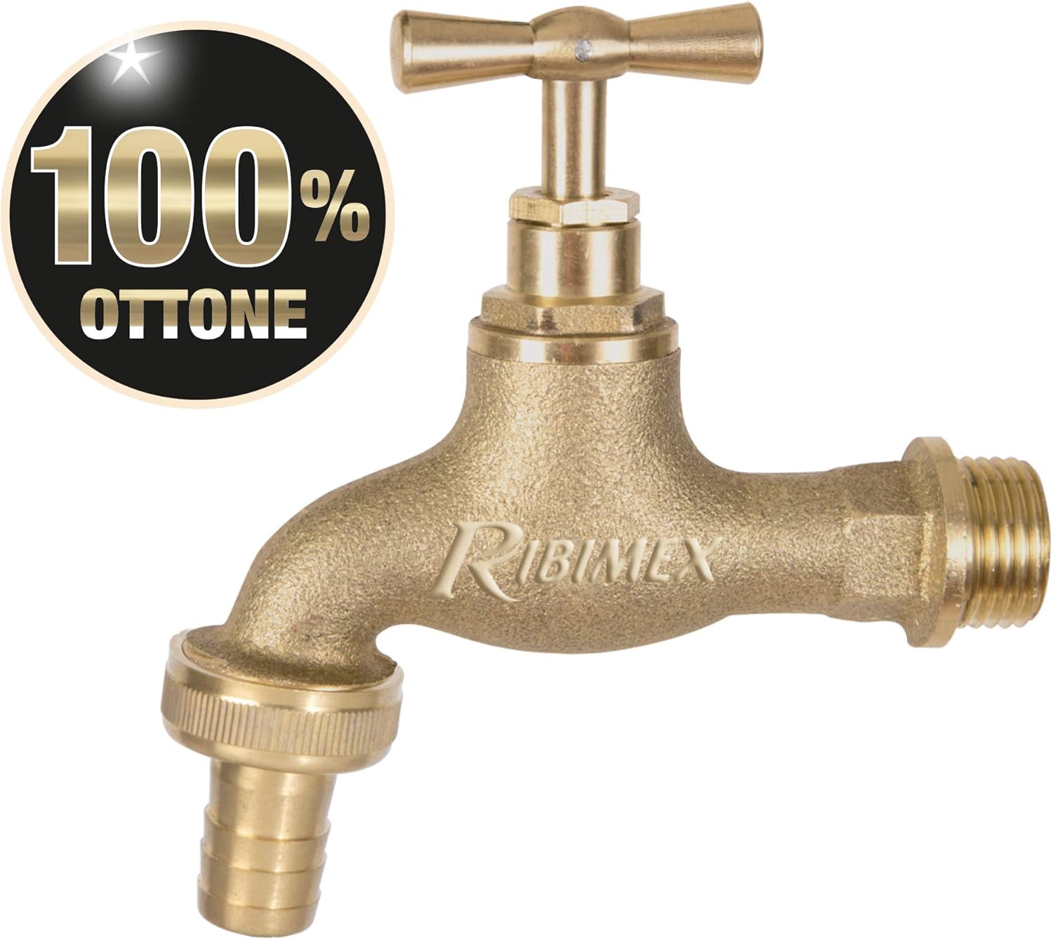 Thumbnail 1 de Rubinetto da giardino con valvola in ottone 1/2" – connessione scanalata Ø15 mm