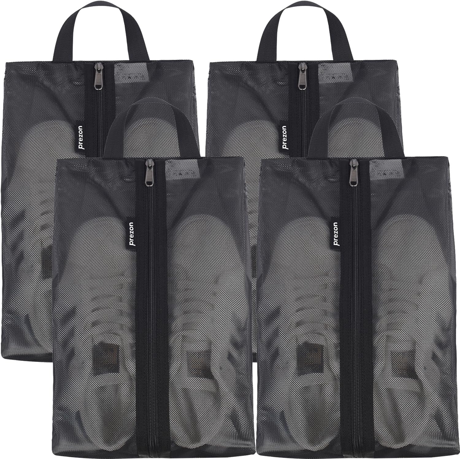 Detalle de Prezon Sac à Chaussures de Voyage en Maille TPU imperméable – fermeture YKK et grande capacité