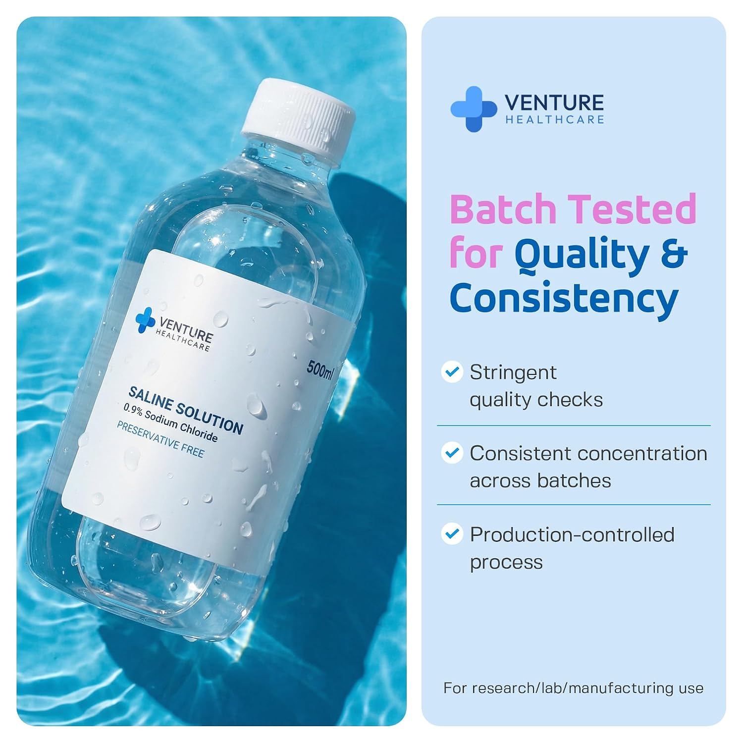 Detalle de 0.9%生理食塩水 滅菌ラボグレード 0.22μmろ過 500ml×4本